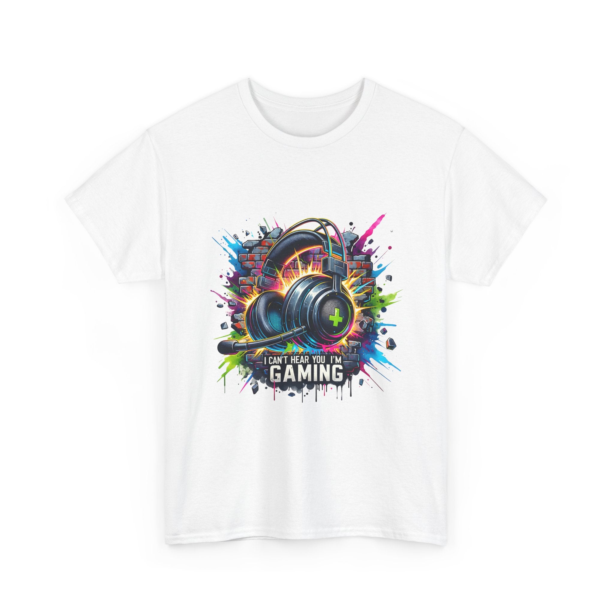 Gaming Headset Graphic Tee – "I Can't, I Have Gaming" Colorful Gamer T-Shirt