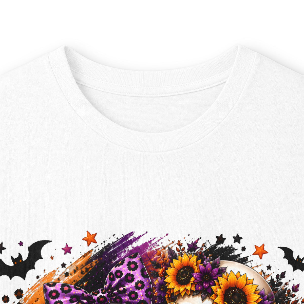 Long Sleeve Tee — Skeleton Couple with Sunflowers Halloween / Day of the Dead Shirt