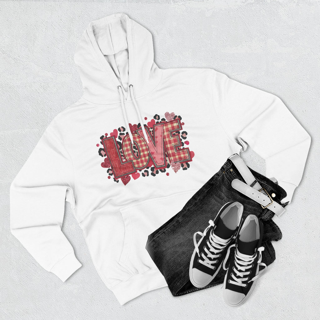 Love Plaid Heart Hoodie — Valentine’s Day Cozy Pullover