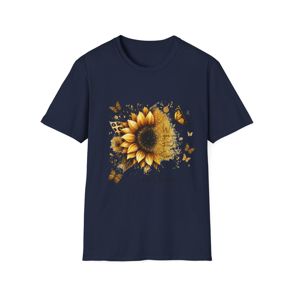 Sunflower & Butterflies T-Shirt — 'Sunshine' Floral Graphic Tee