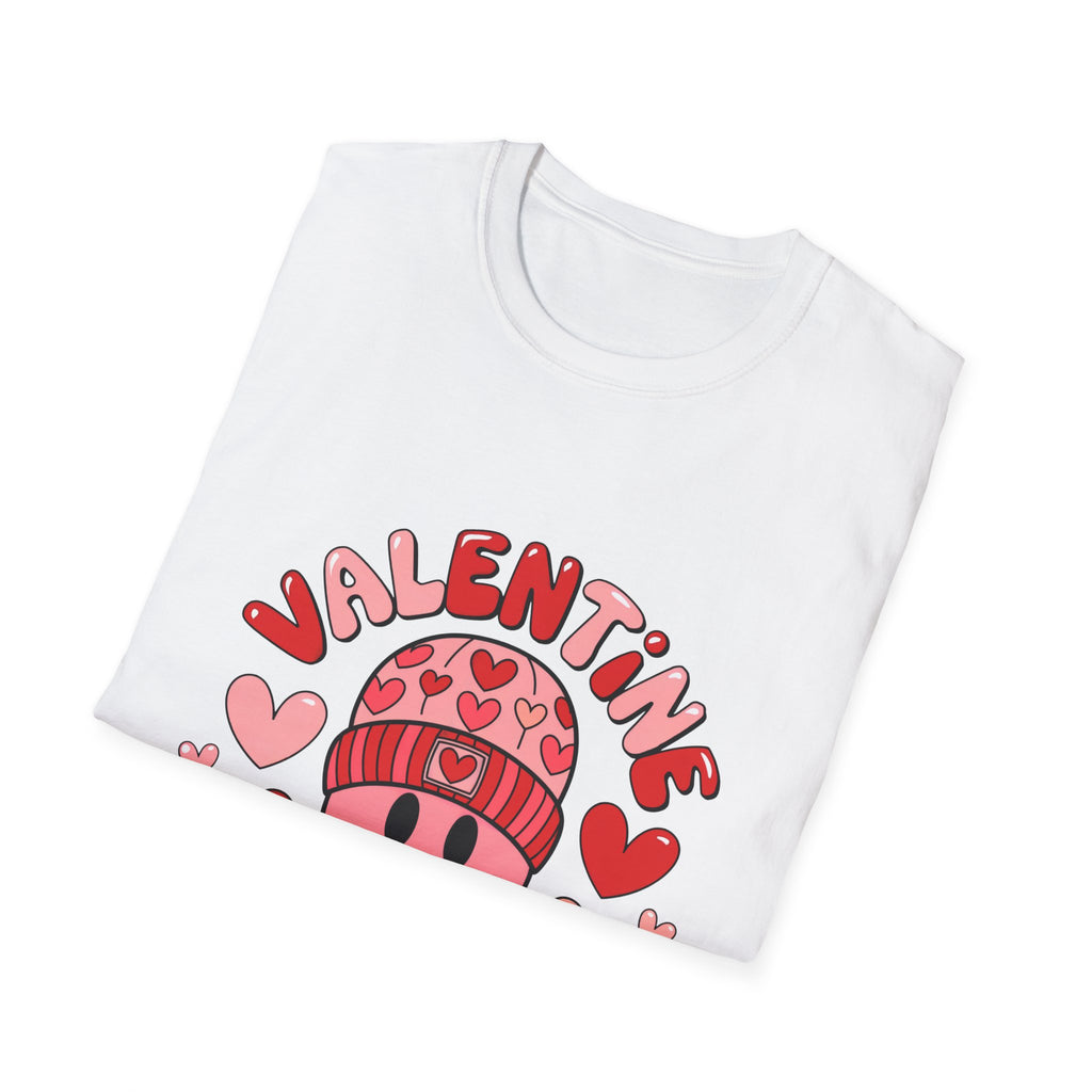 Valentine Vibes T-Shirt — Cute Heart Beanie Graphic Tee for Valentine’s Day