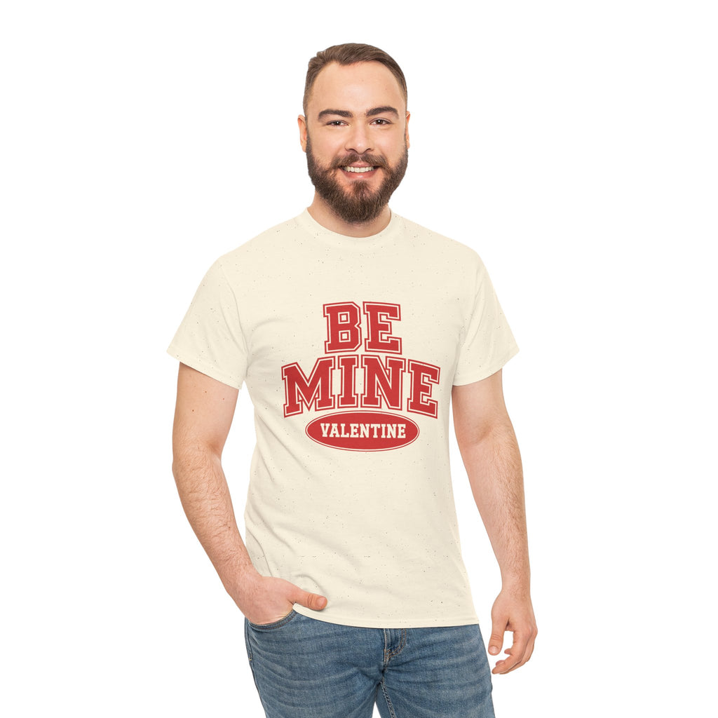 Valentine "Be Mine" Tee - Retro Red Collegiate Love Shirt
