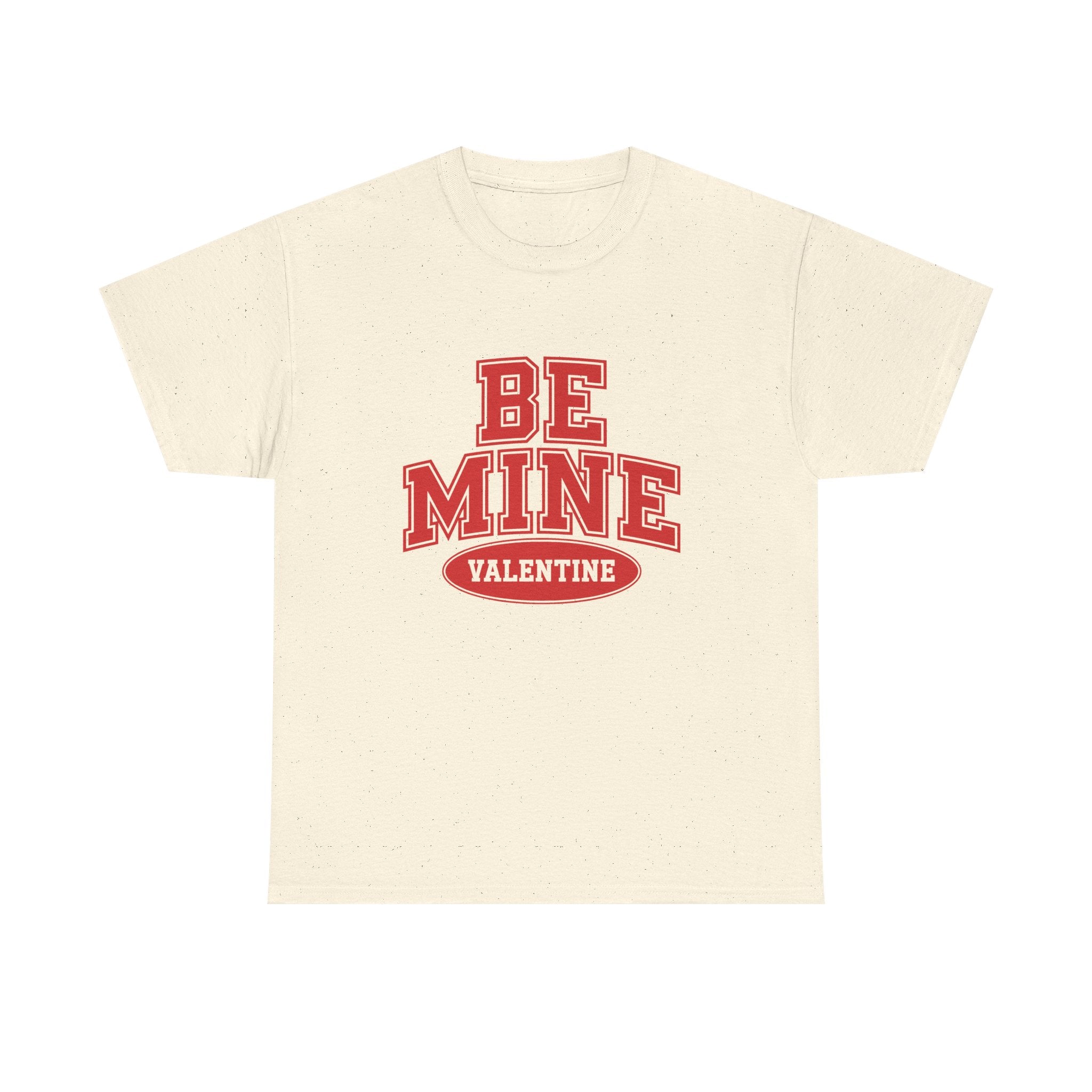 Valentine "Be Mine" Tee - Retro Red Collegiate Love Shirt