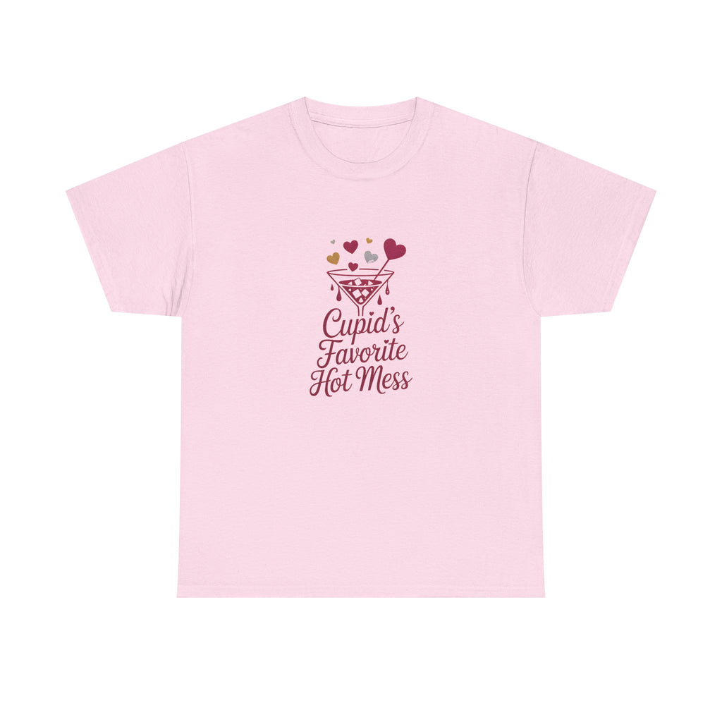 Valentine Tee — "Cupid’s Favorite Hot Mess" Graphic Shirt