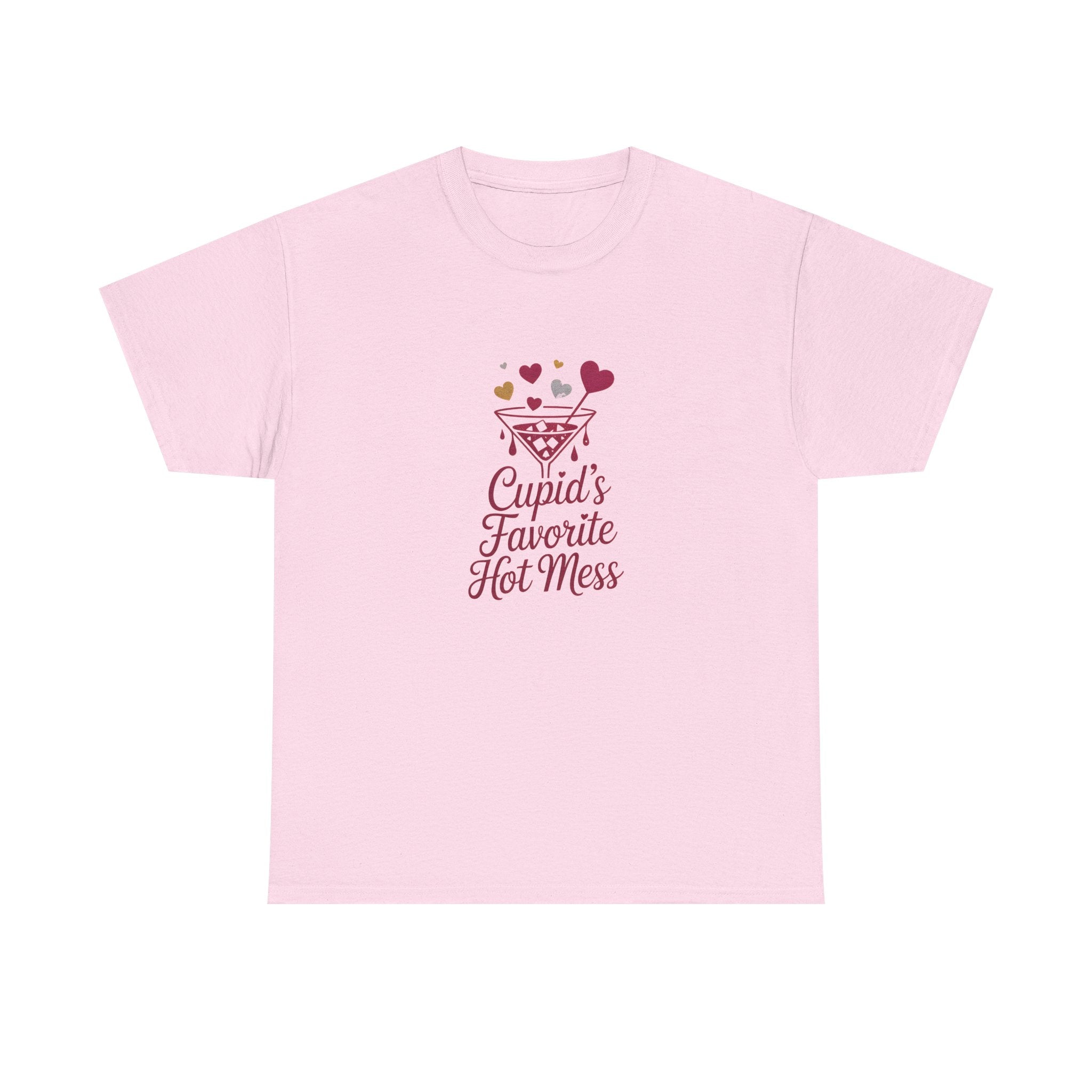 Valentine Tee — "Cupid’s Favorite Hot Mess" Graphic Shirt