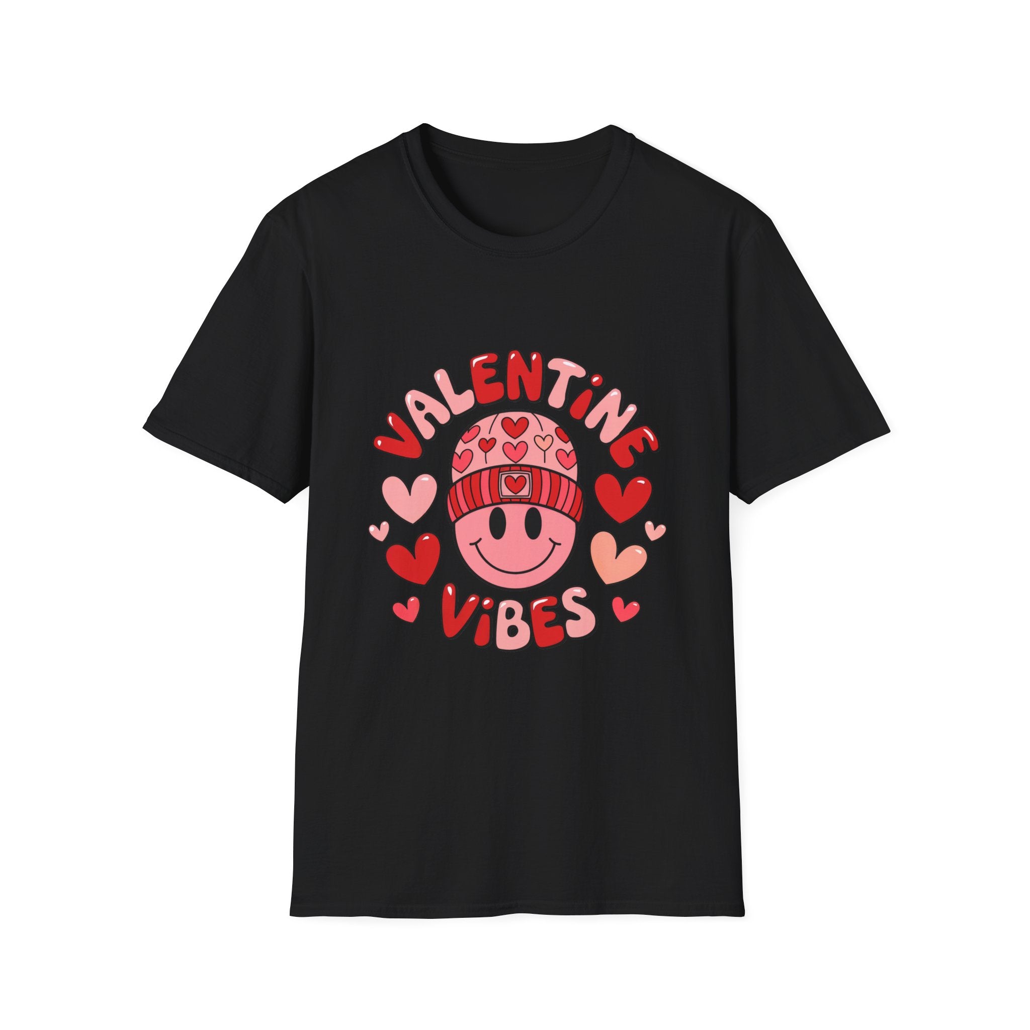Valentine Vibes T-Shirt — Cute Heart Beanie Graphic Tee for Valentine’s Day