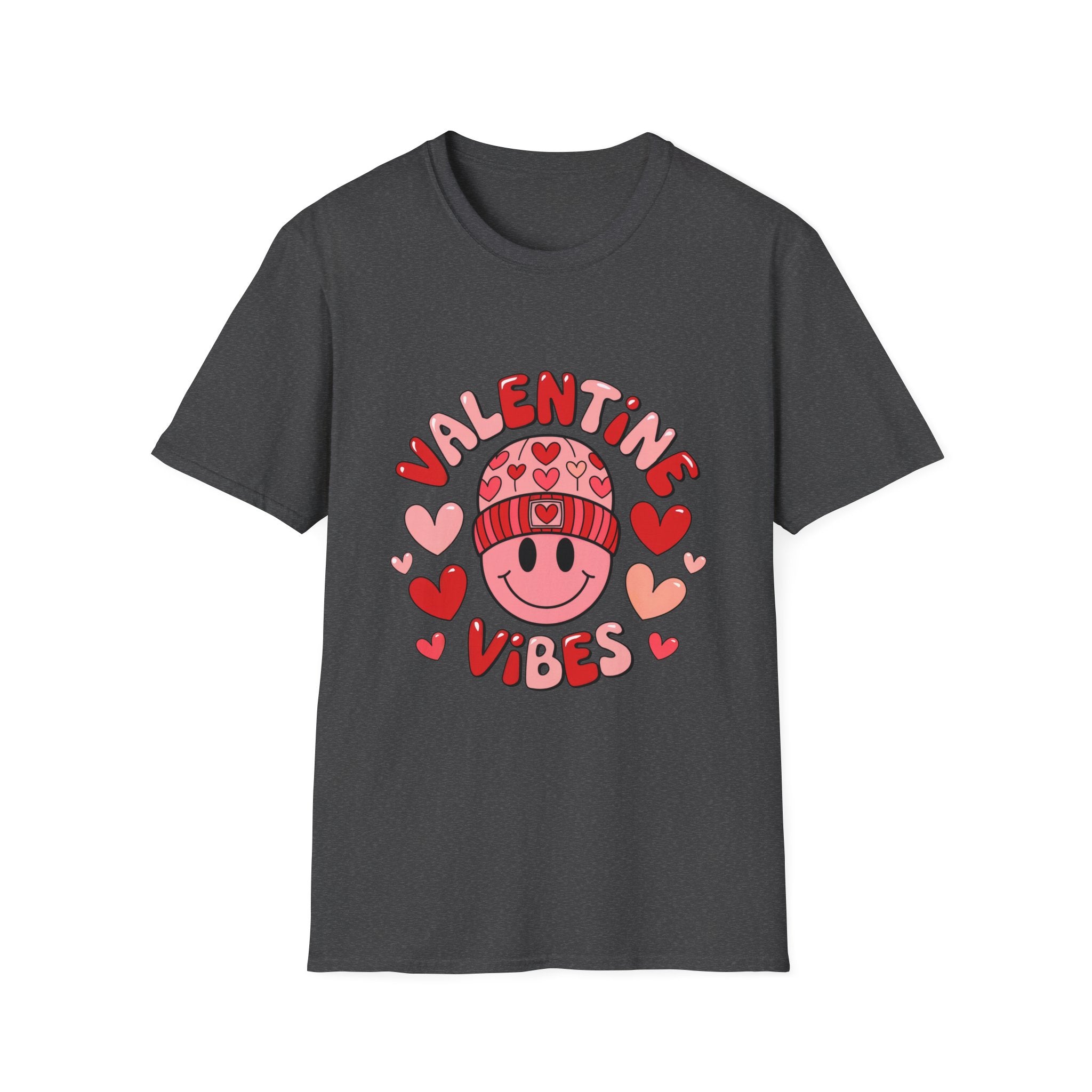 Valentine Vibes T-Shirt — Cute Heart Beanie Graphic Tee for Valentine’s Day