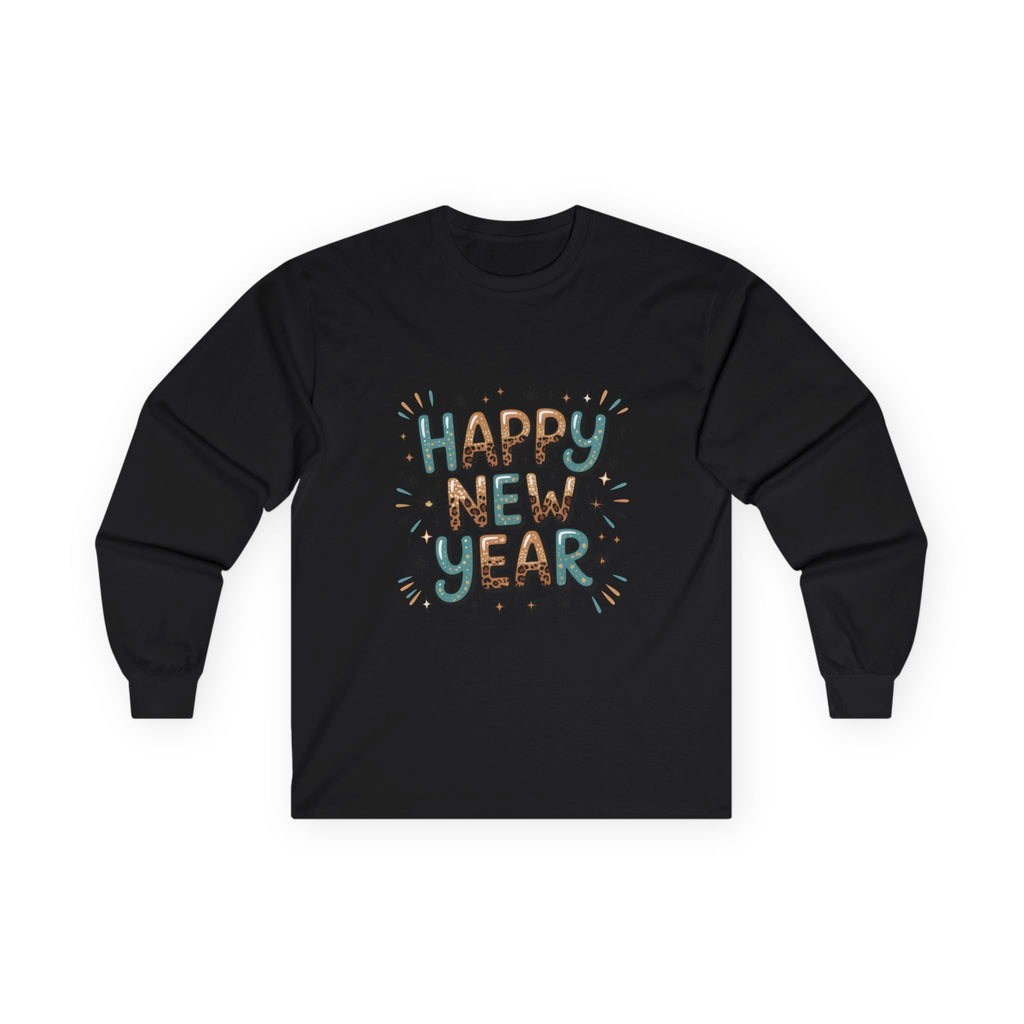 Happy New Year Long Sleeve Tee — Festive Countdown Celebration Shirt