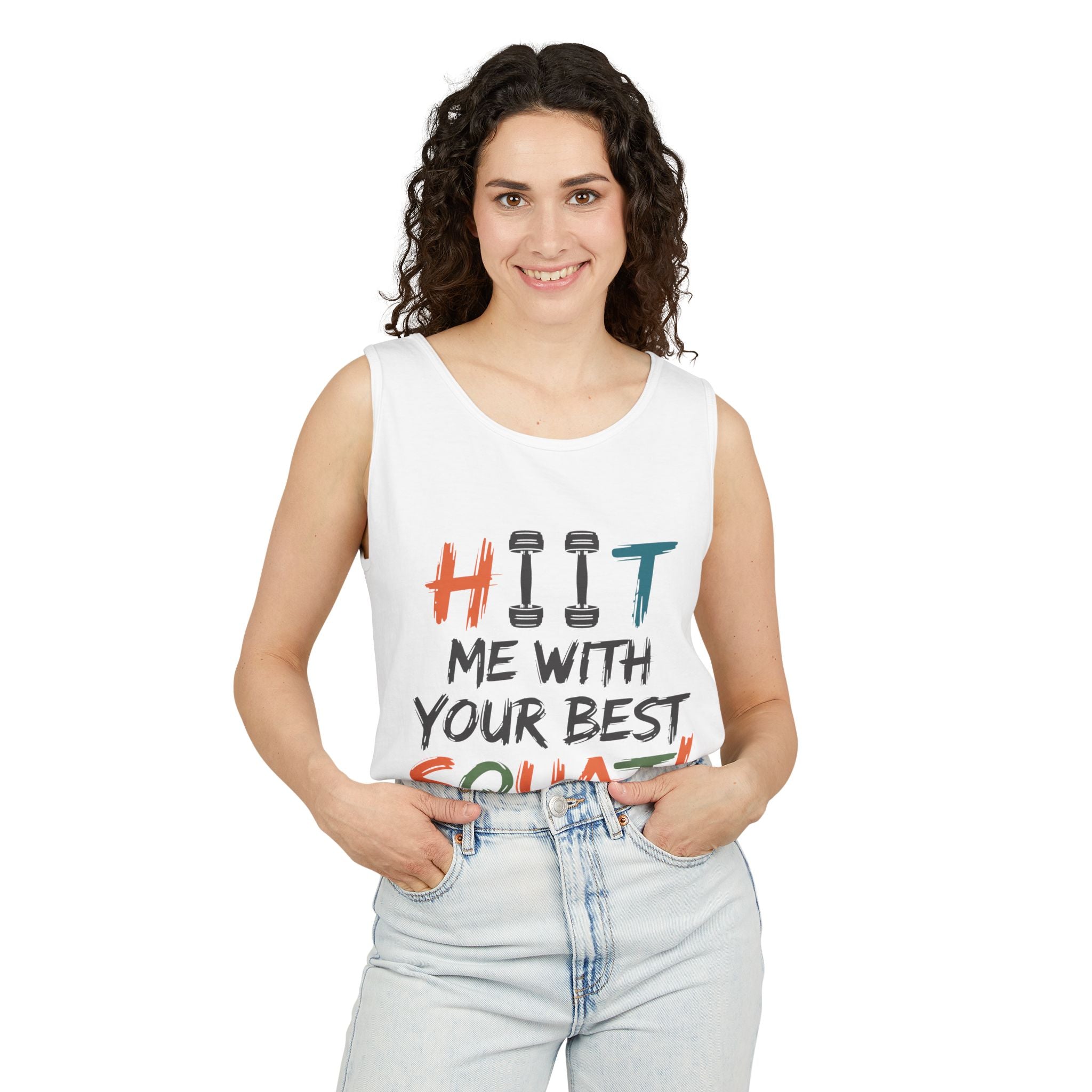HIIT Me With Your Best Squat Tank Top — Women's Gym Workout Tank