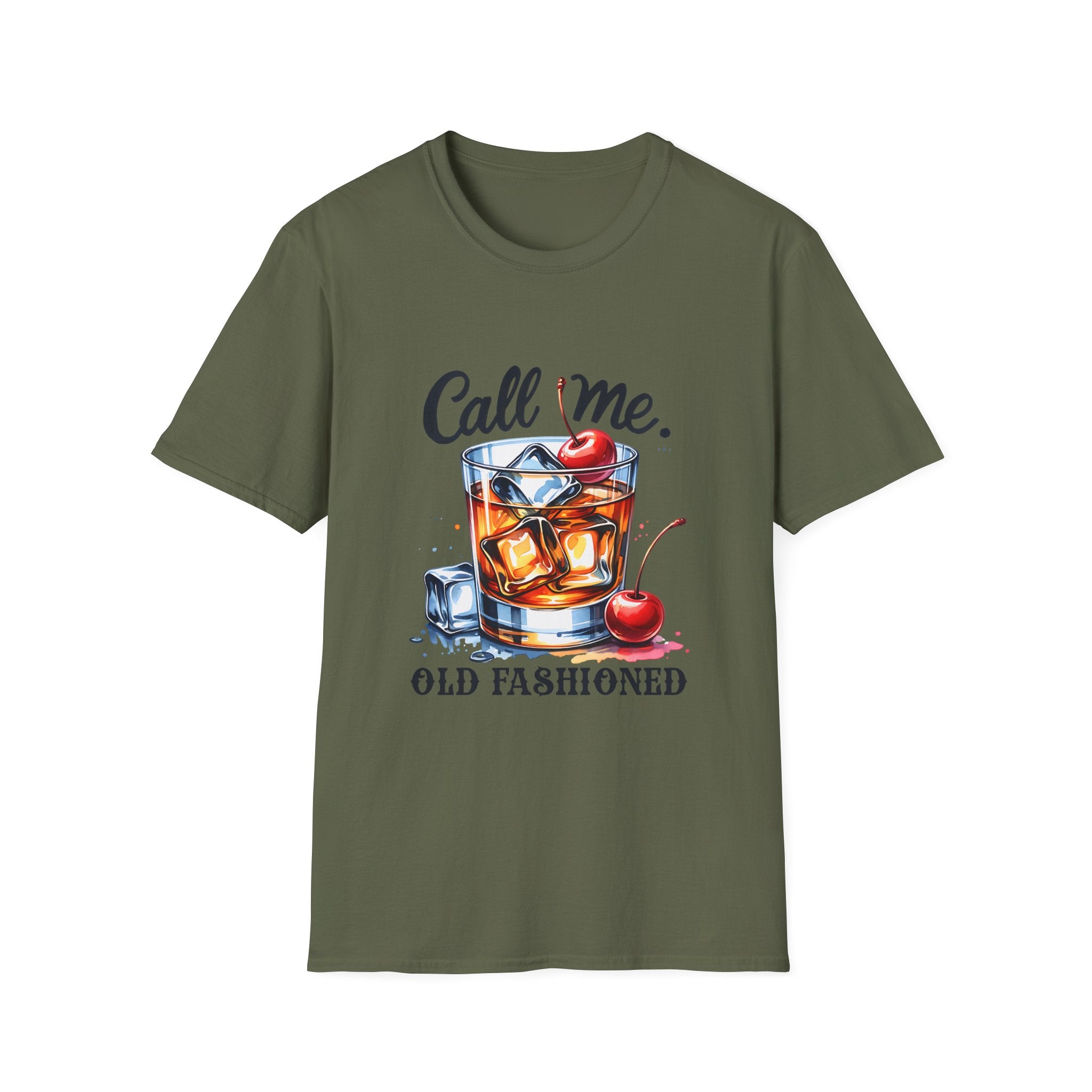 Old Fashioned Cocktail T-Shirt — "Call Me, Old Fashioned" Retro Whiskey Tee