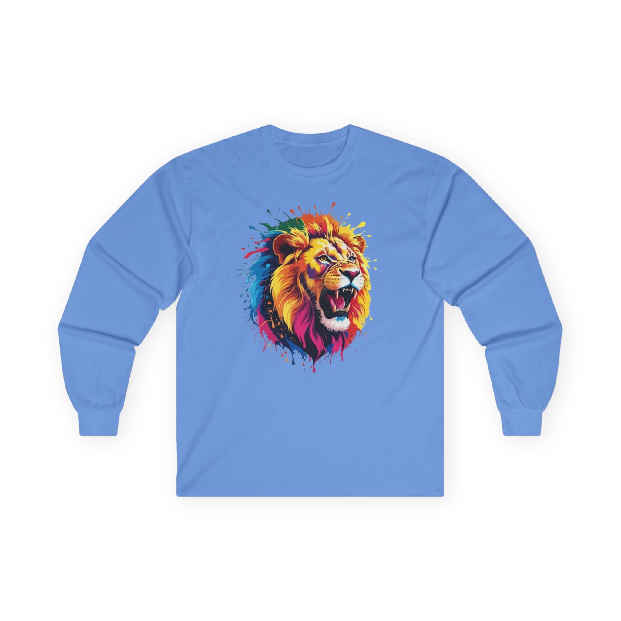 Colorful Roaring Lion Long Sleeve Tee