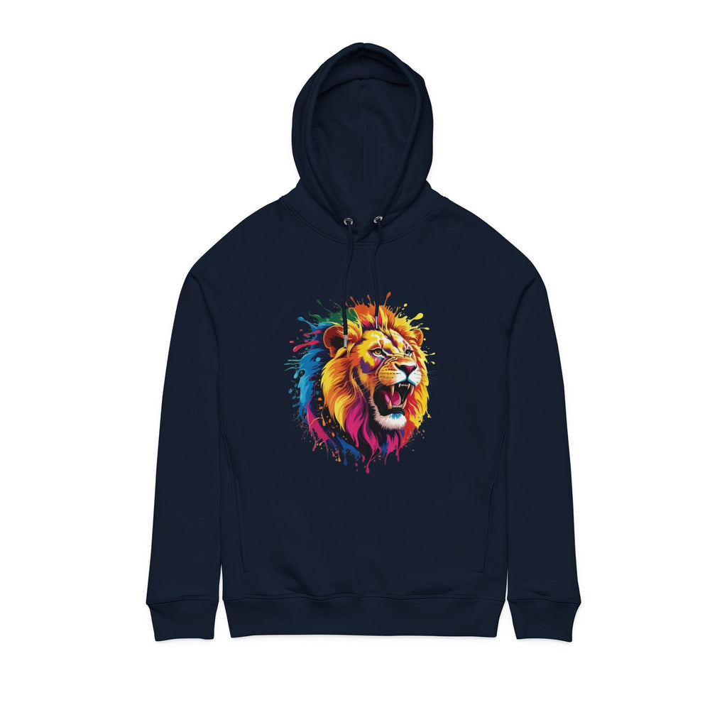 Colorful Lion Hoodie – Vibrant Watercolor Lion Graphic Pullover