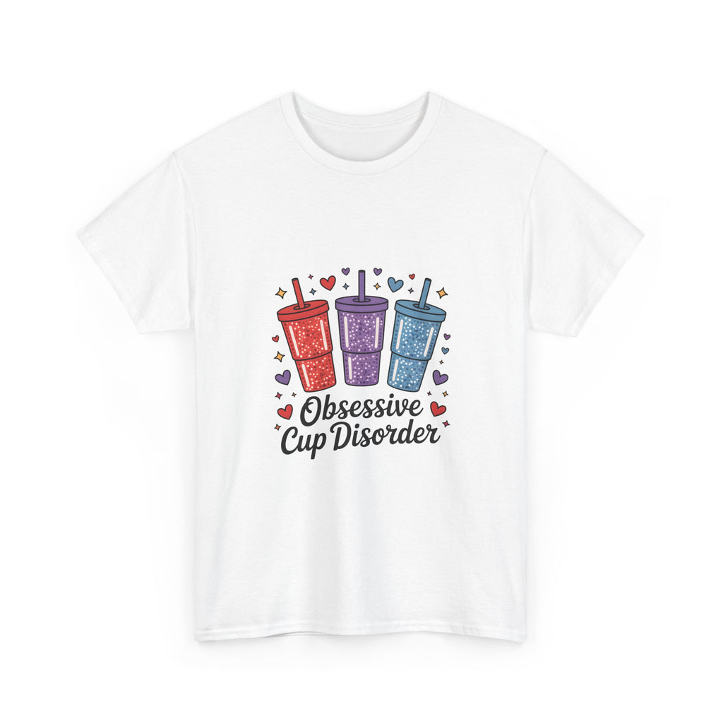 Obsessive Cup Disorder T‑Shirt — Funny Travel Mug Lover Tee