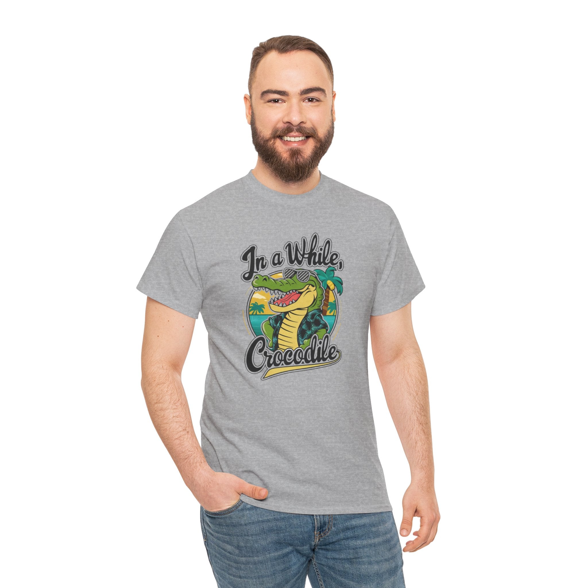 Crocodile Graphic Tee — "In a While, Crocodile" Casual Cotton T-Shirt