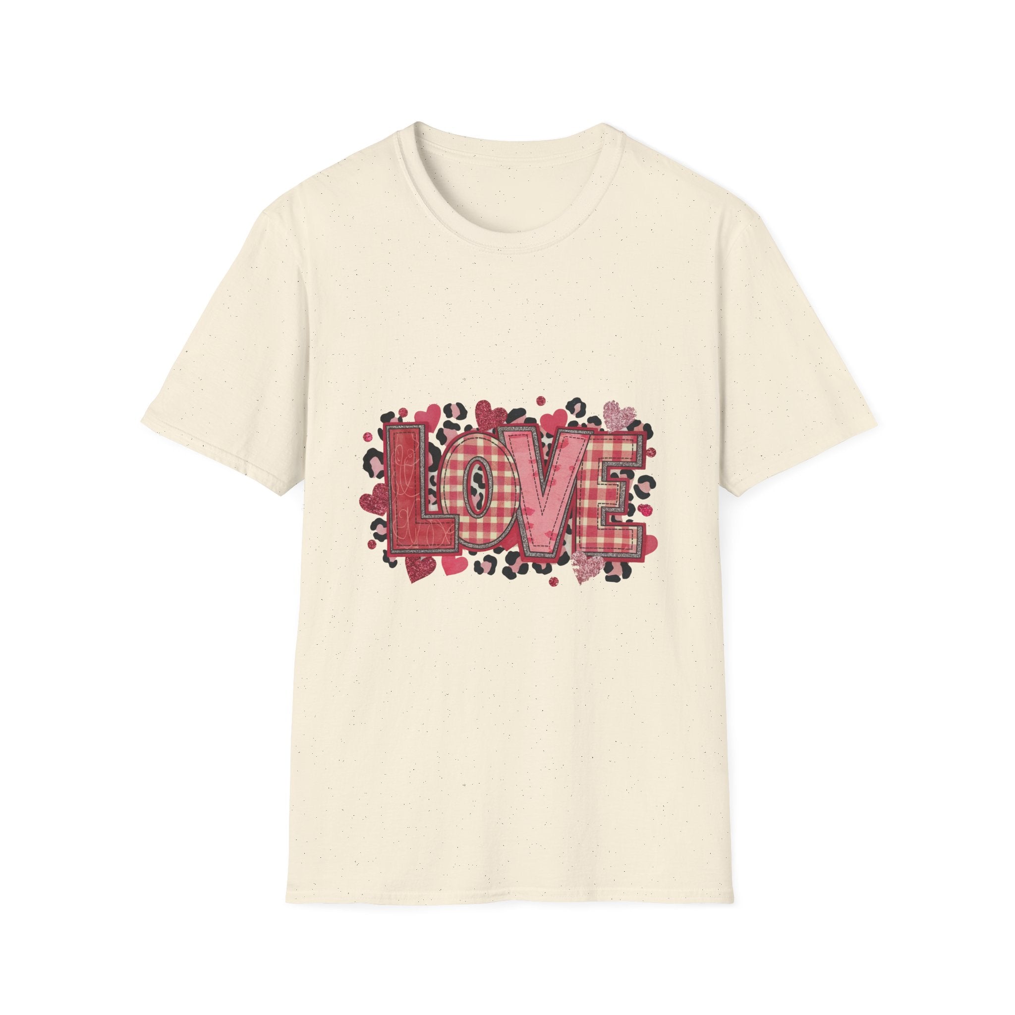 LOVE Plaid Heart T-Shirt — Valentine's Day Buffalo Check Graphic Tee