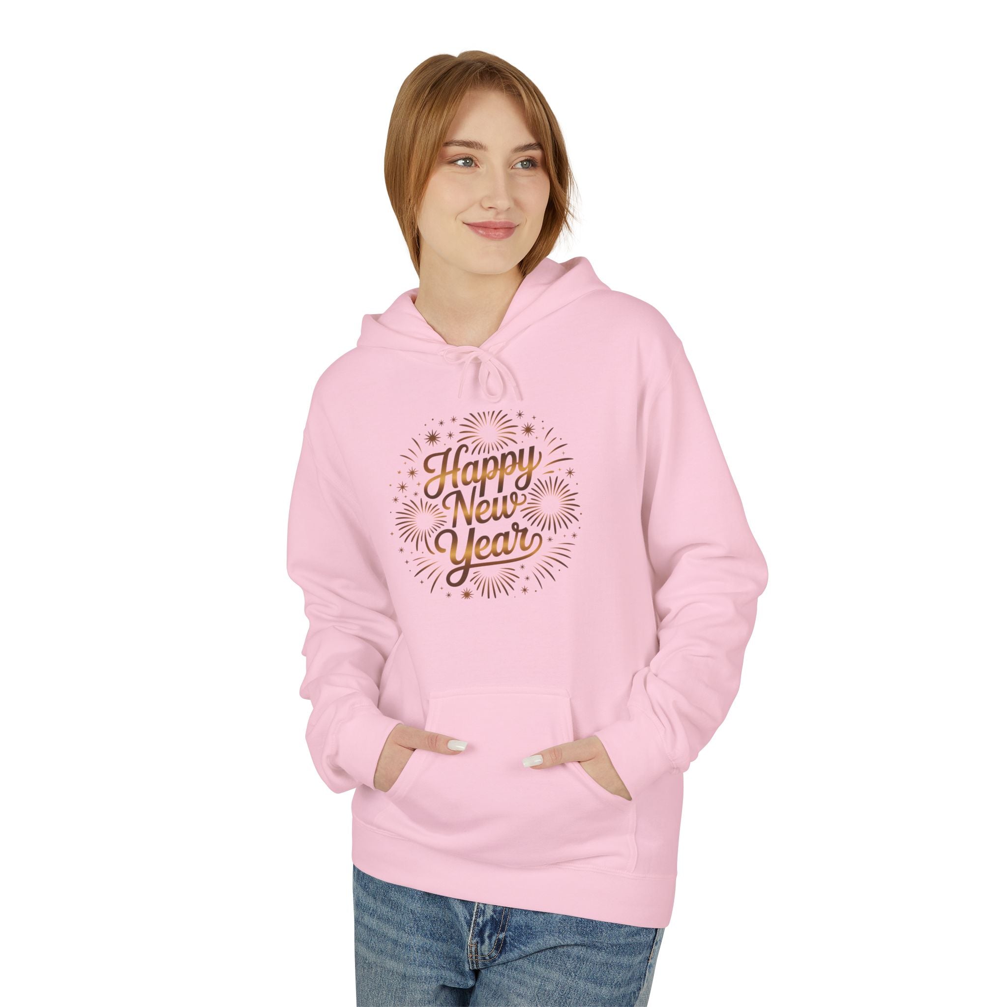 Happy New Year Hoodie — Festive Fireworks Holiday Pullover
