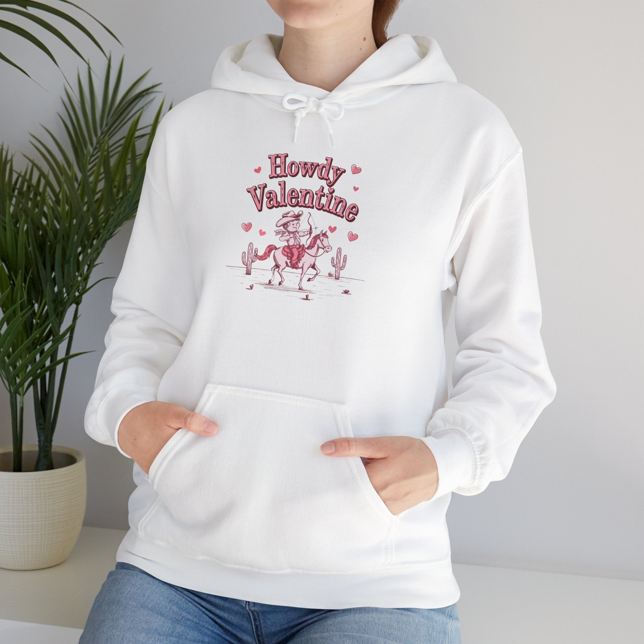 Howdy Valentine Hoodie — Cute Cowboy Valentine’s Day Pullover