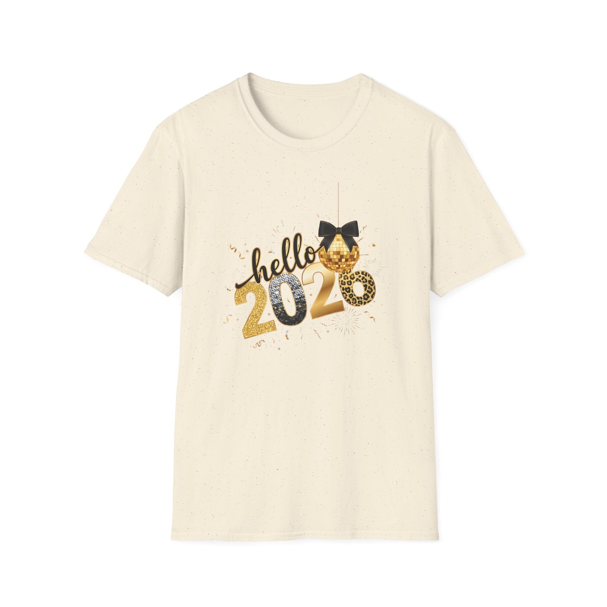 Hello 2026 Sparkle T-Shirt — New Year Celebration Graphic Tee