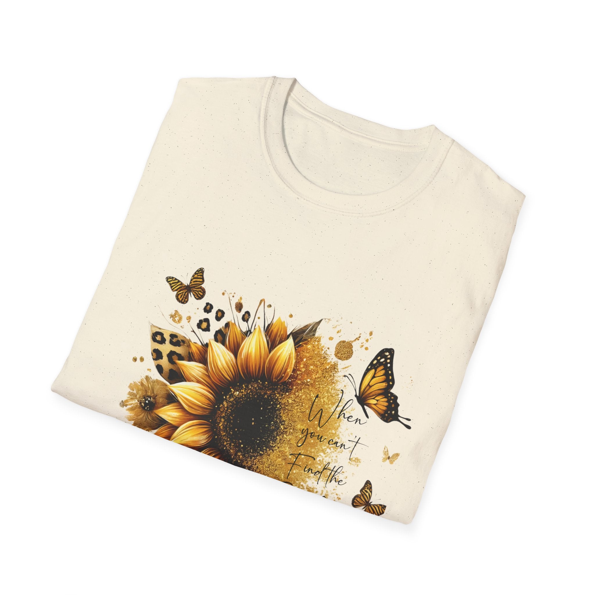 Sunflower & Butterflies T-Shirt — 'Sunshine' Floral Graphic Tee