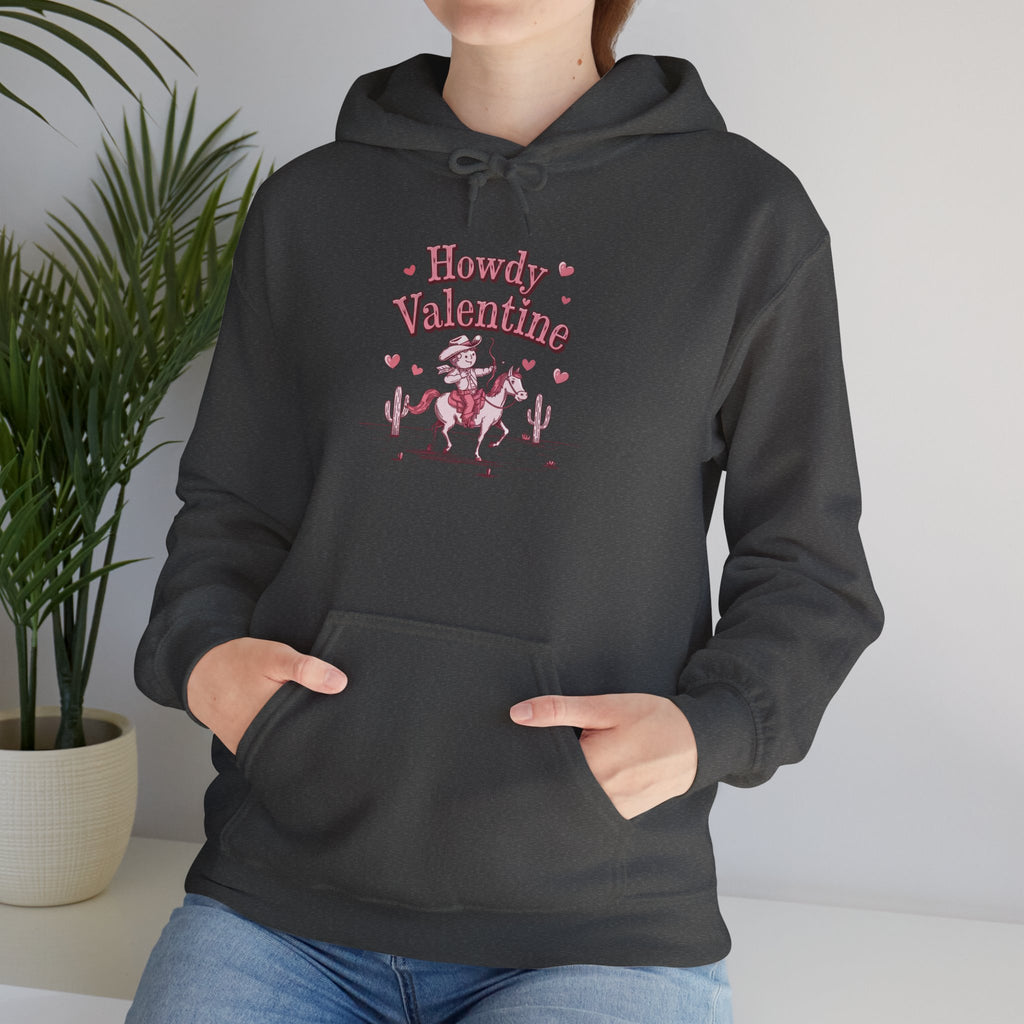 Howdy Valentine Hoodie — Cute Cowboy Valentine’s Day Pullover