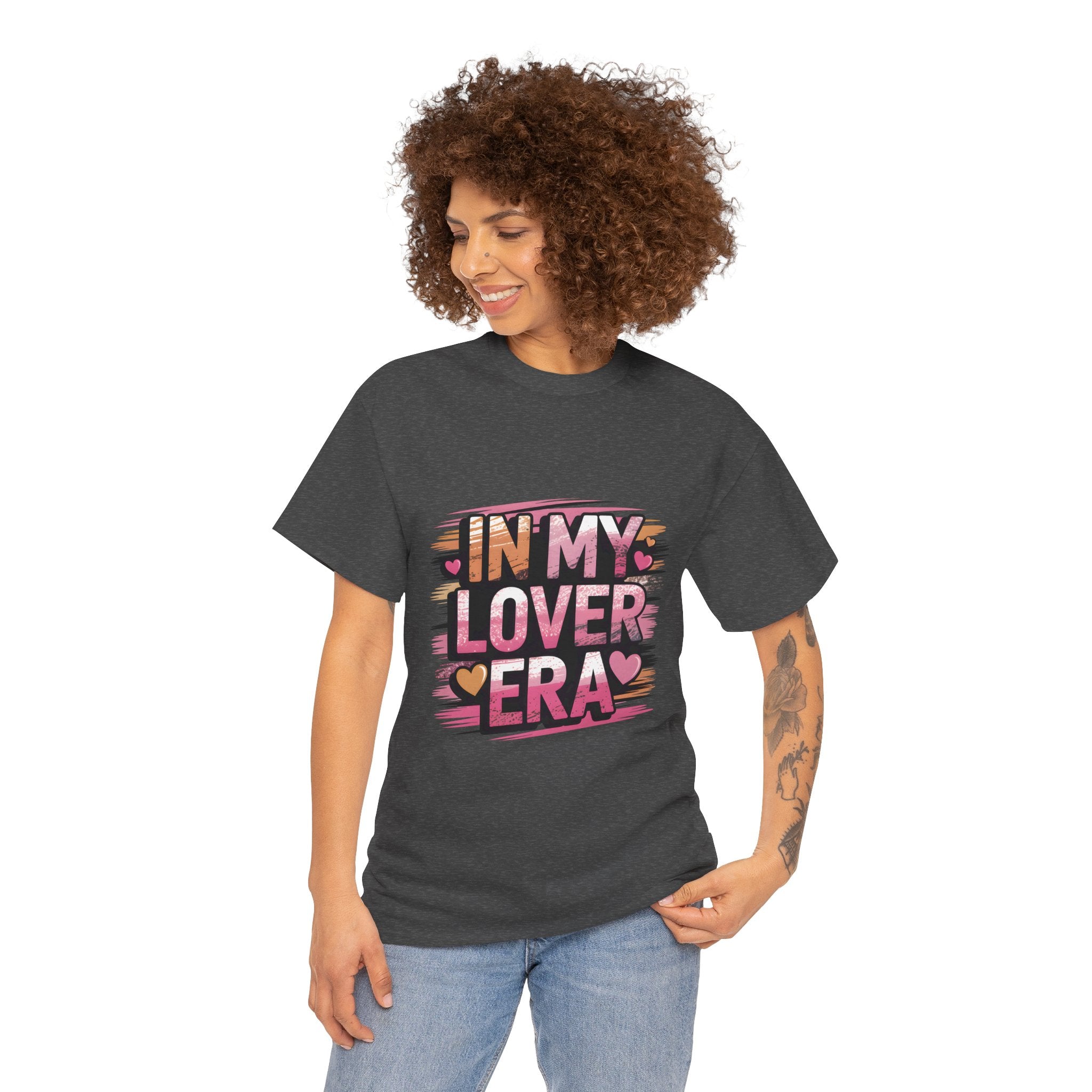 T-Shirt — "In My Lover Era" Pink Heart Graphic Tee