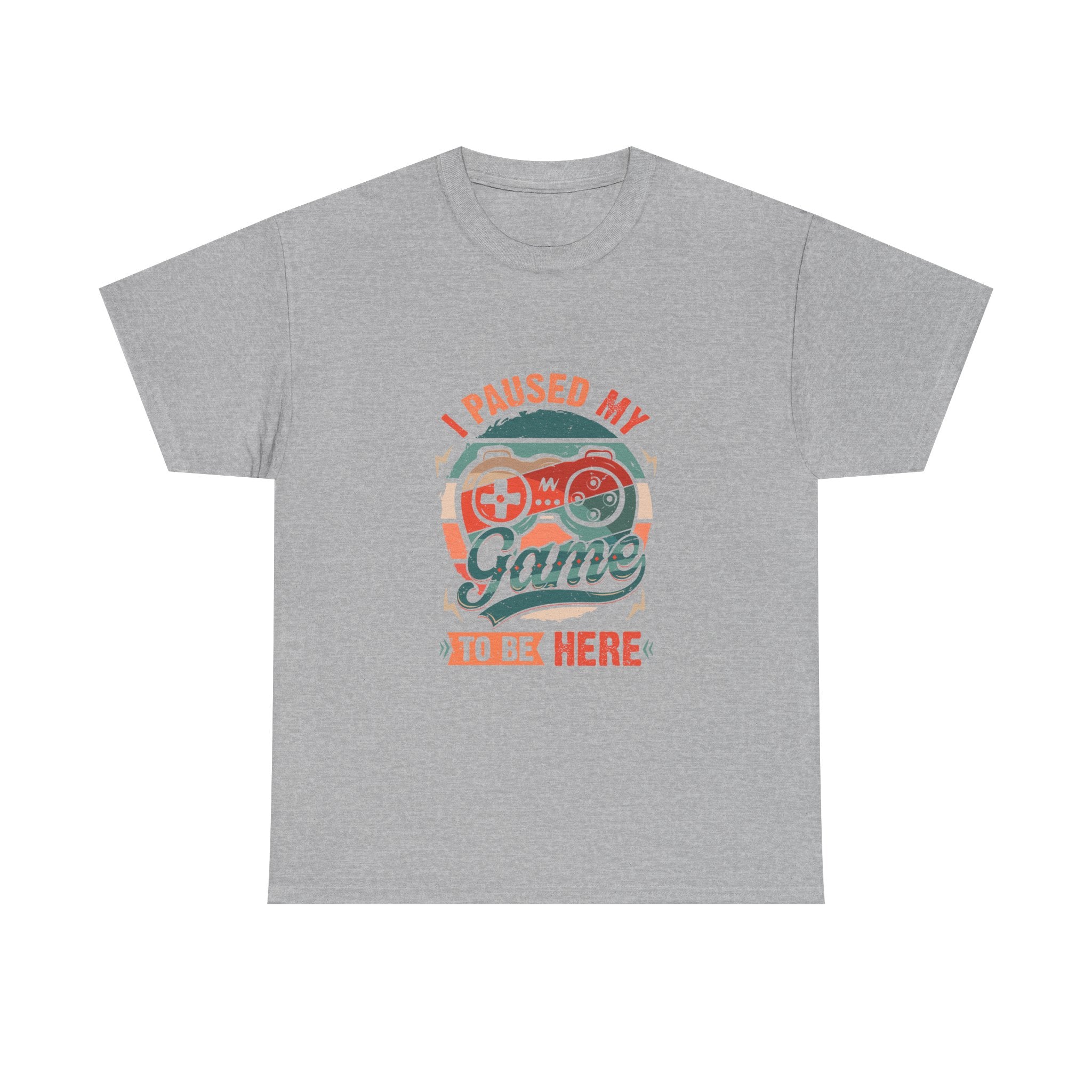 Gaming T-Shirt — "I Paused My Game to Be Here" Retro Controller Tee