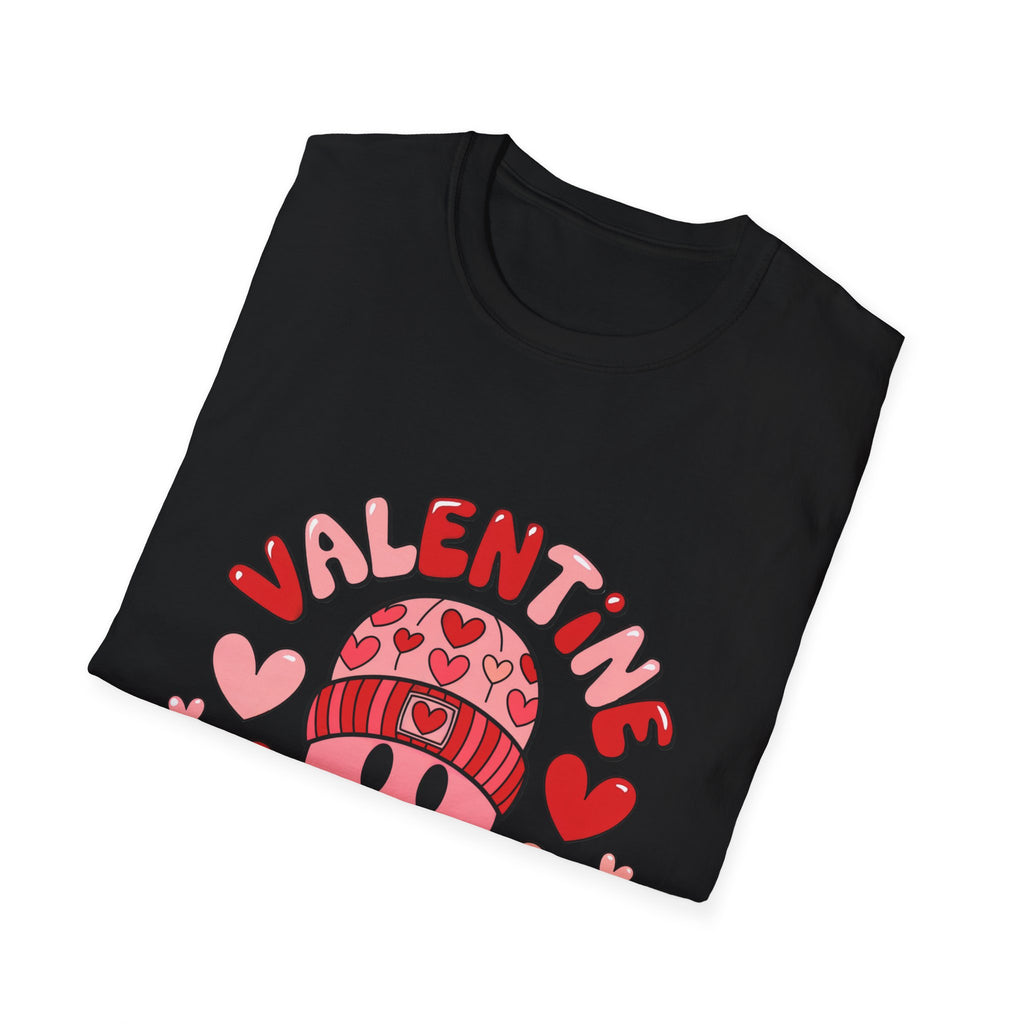Valentine Vibes T-Shirt — Cute Heart Beanie Graphic Tee for Valentine’s Day