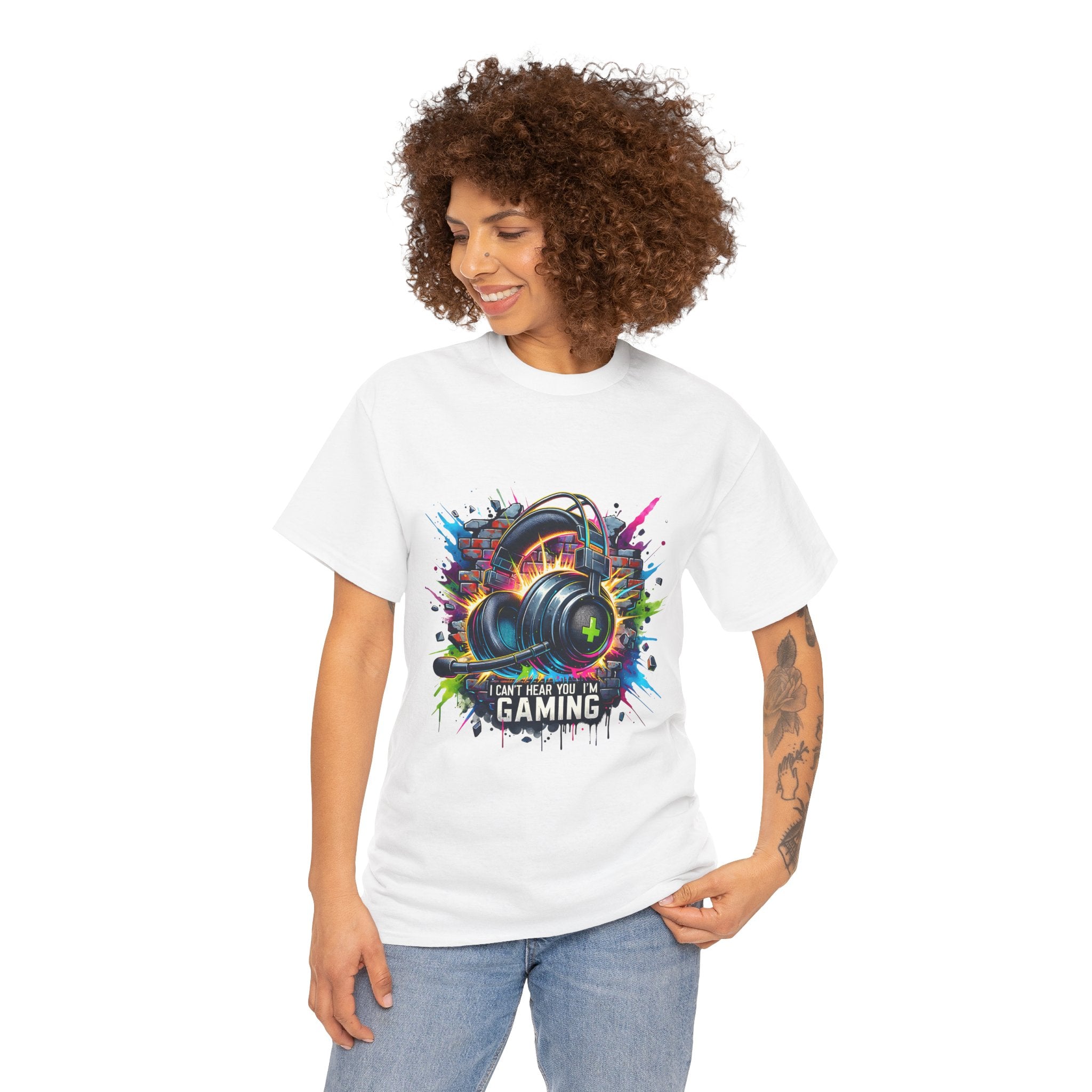 Gaming Headset Graphic Tee – "I Can't, I Have Gaming" Colorful Gamer T-Shirt