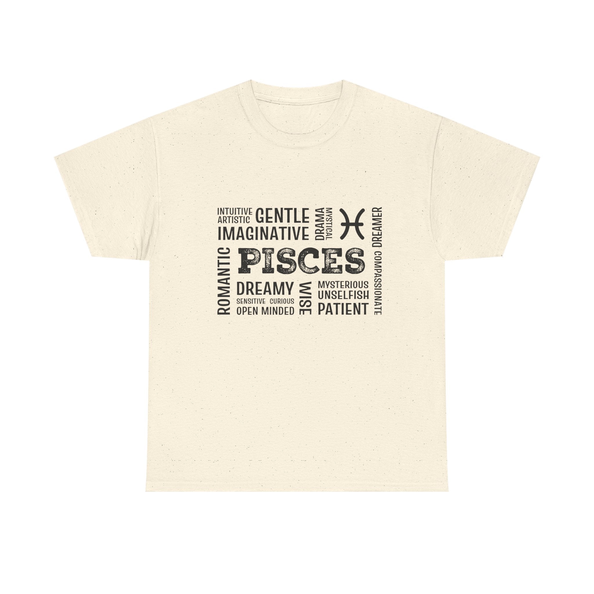 Pisces Zodiac Word Cloud T-Shirt — Astrology Tee for Dreamy, Gentle Pisces