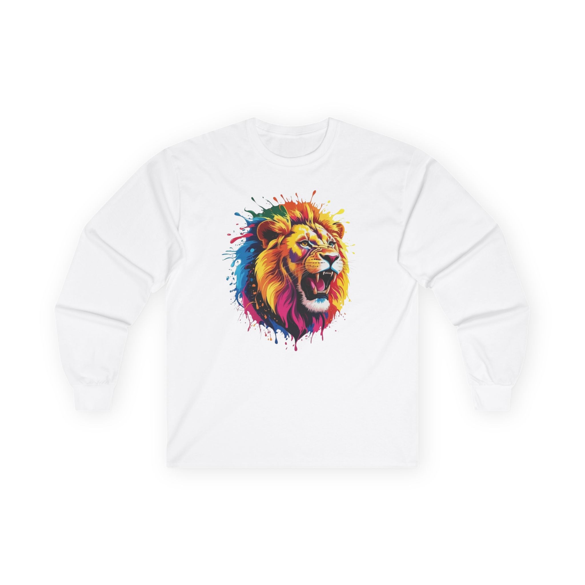 Colorful Roaring Lion Long Sleeve Tee