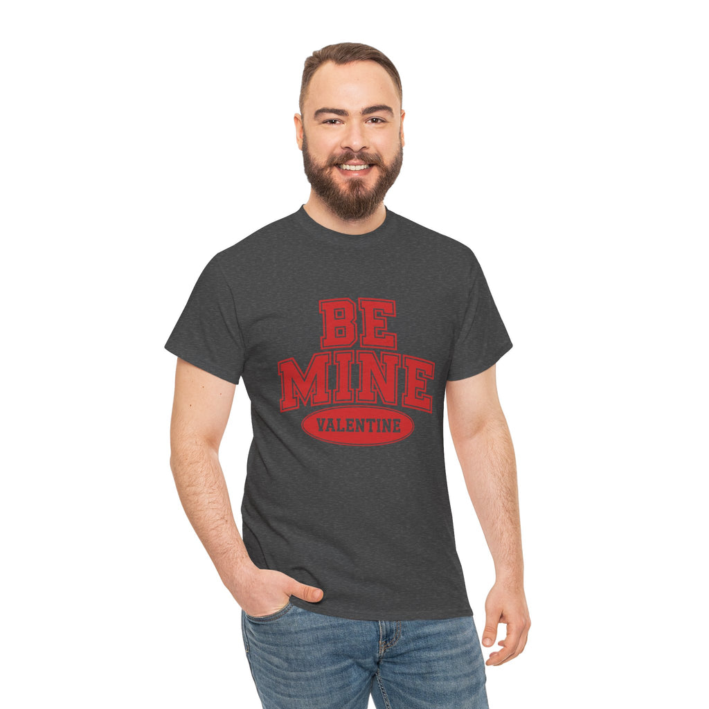 Valentine "Be Mine" Tee - Retro Red Collegiate Love Shirt