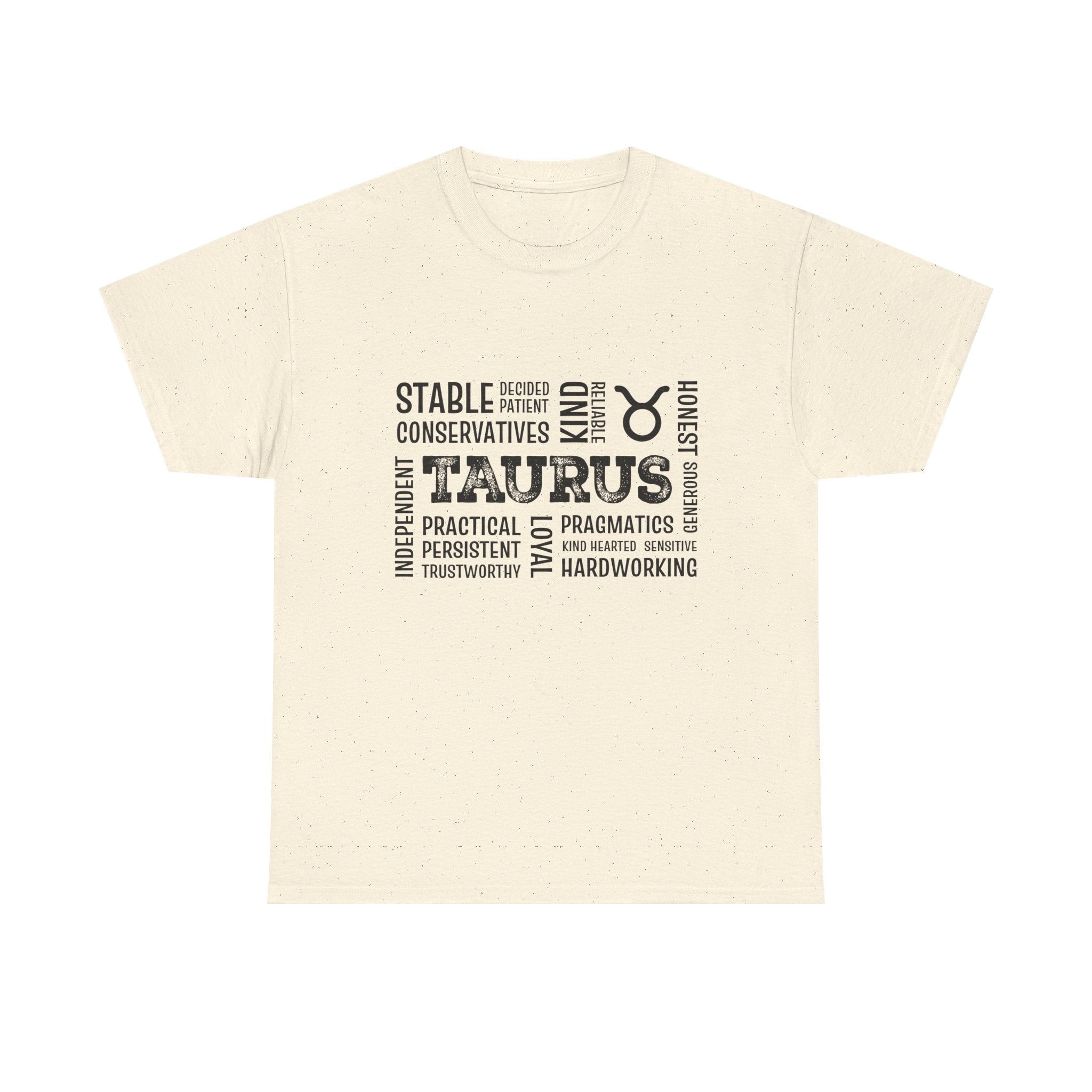 Taurus Zodiac T‑Shirt — Taurus Word Cloud Astrology Tee