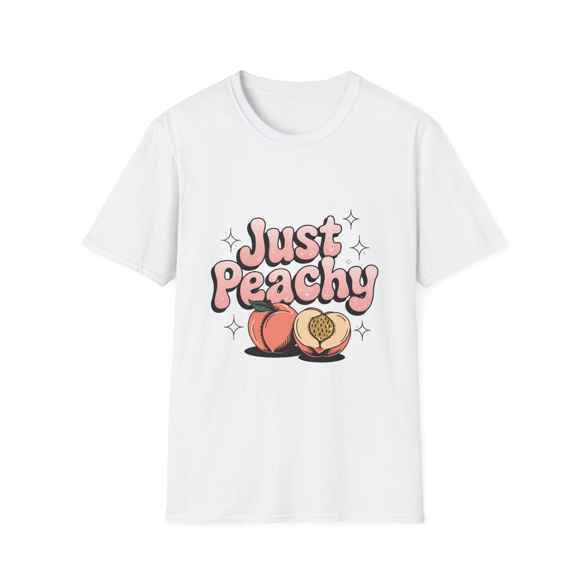 Just Peachy Graphic T-Shirt — Cute Peach Illustration Tee