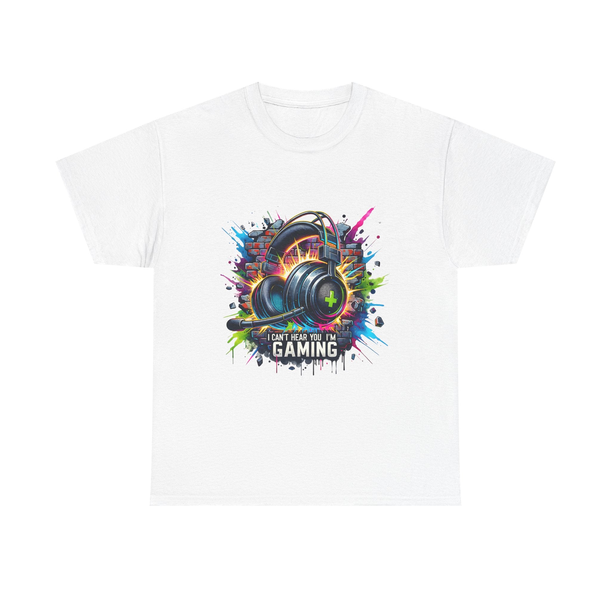 Gaming Headset Graphic Tee – "I Can't, I Have Gaming" Colorful Gamer T-Shirt