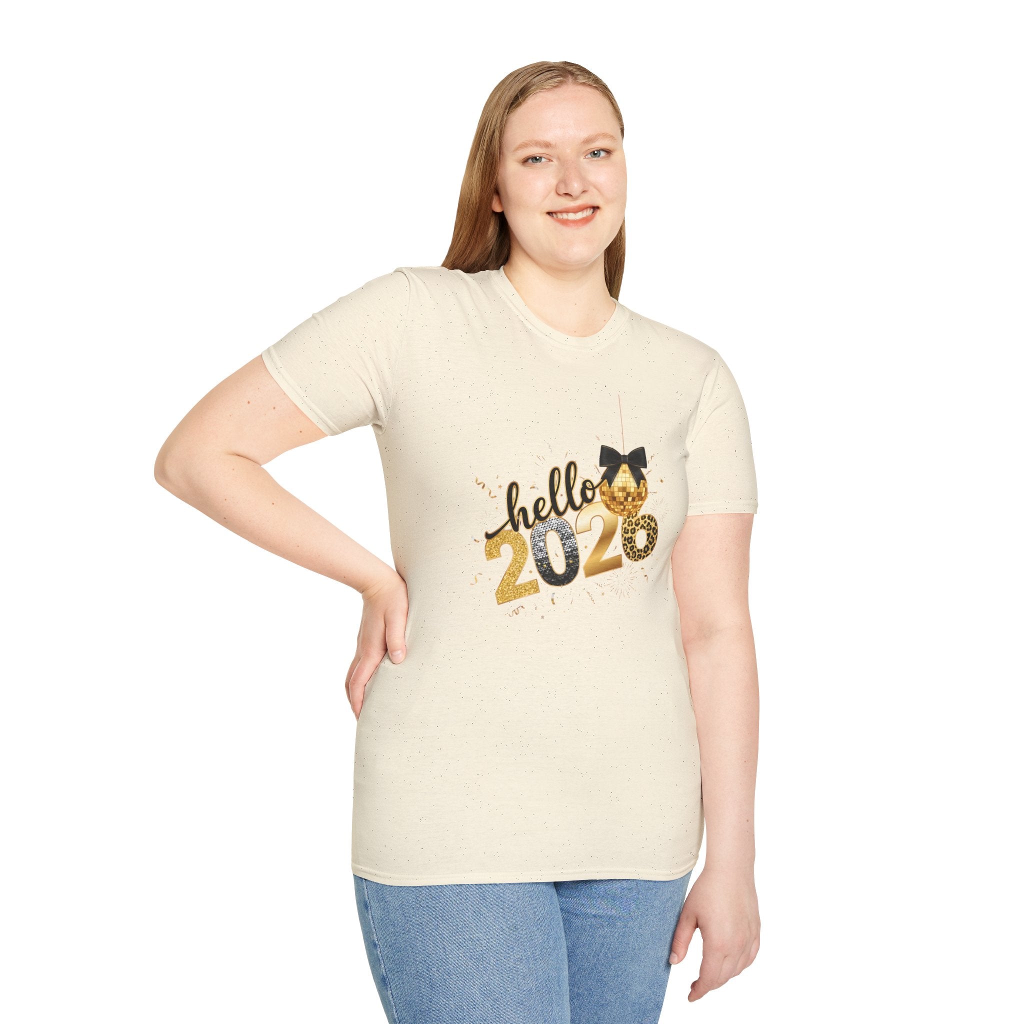 Hello 2026 Sparkle T-Shirt — New Year Celebration Graphic Tee