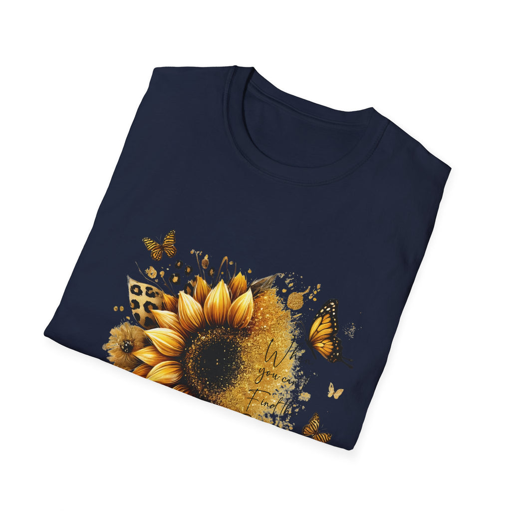 Sunflower & Butterflies T-Shirt — 'Sunshine' Floral Graphic Tee