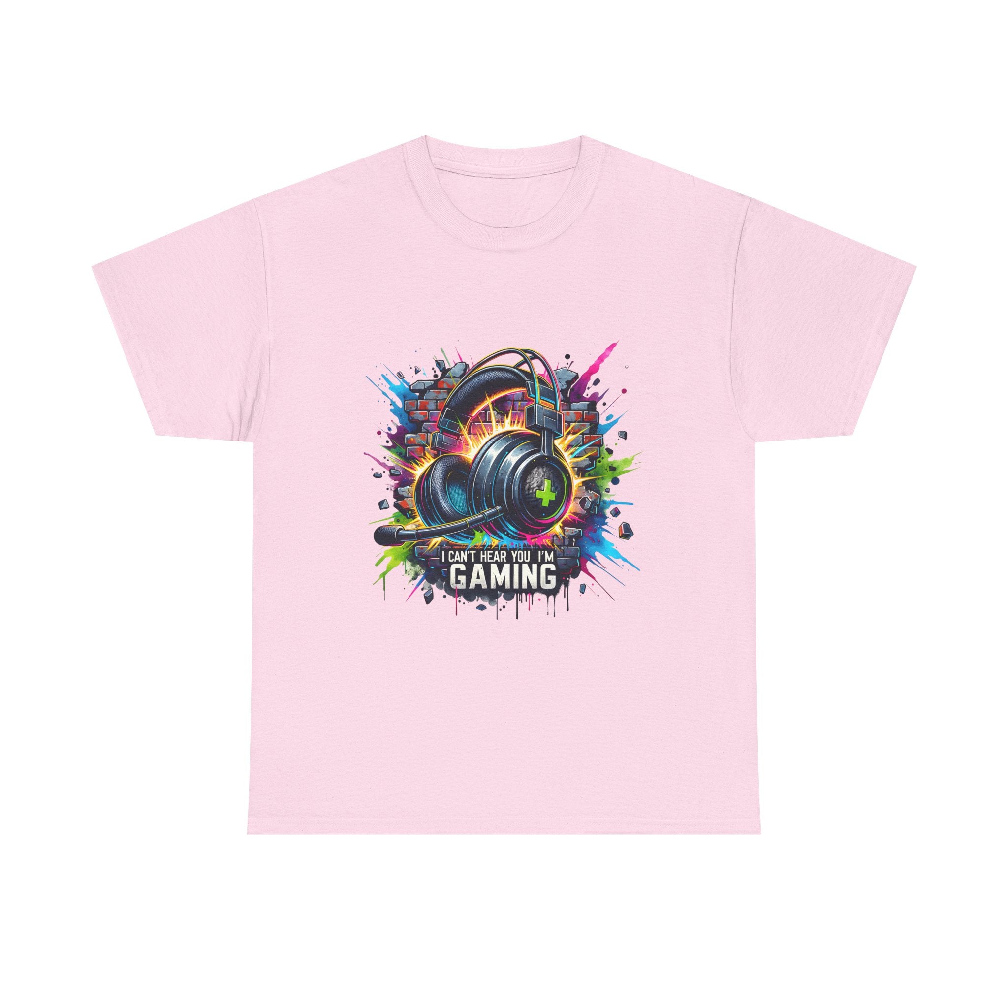 Gaming Headset Graphic Tee – "I Can't, I Have Gaming" Colorful Gamer T-Shirt