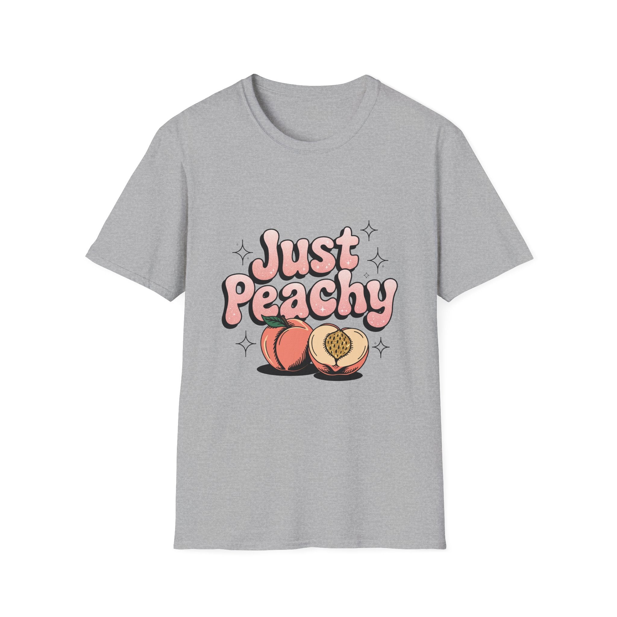 Just Peachy Graphic T-Shirt — Cute Peach Illustration Tee