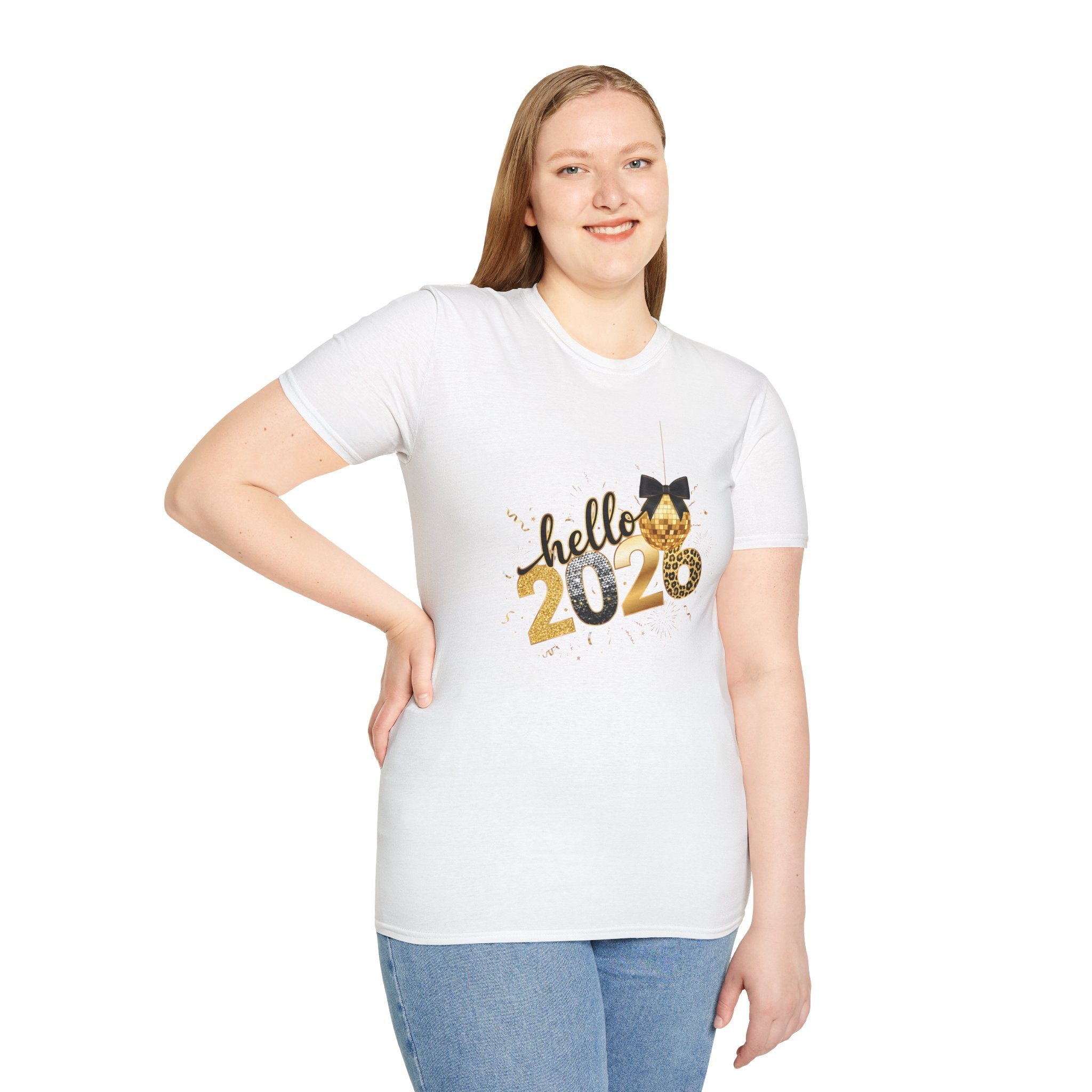 Hello 2026 Sparkle T-Shirt — New Year Celebration Graphic Tee