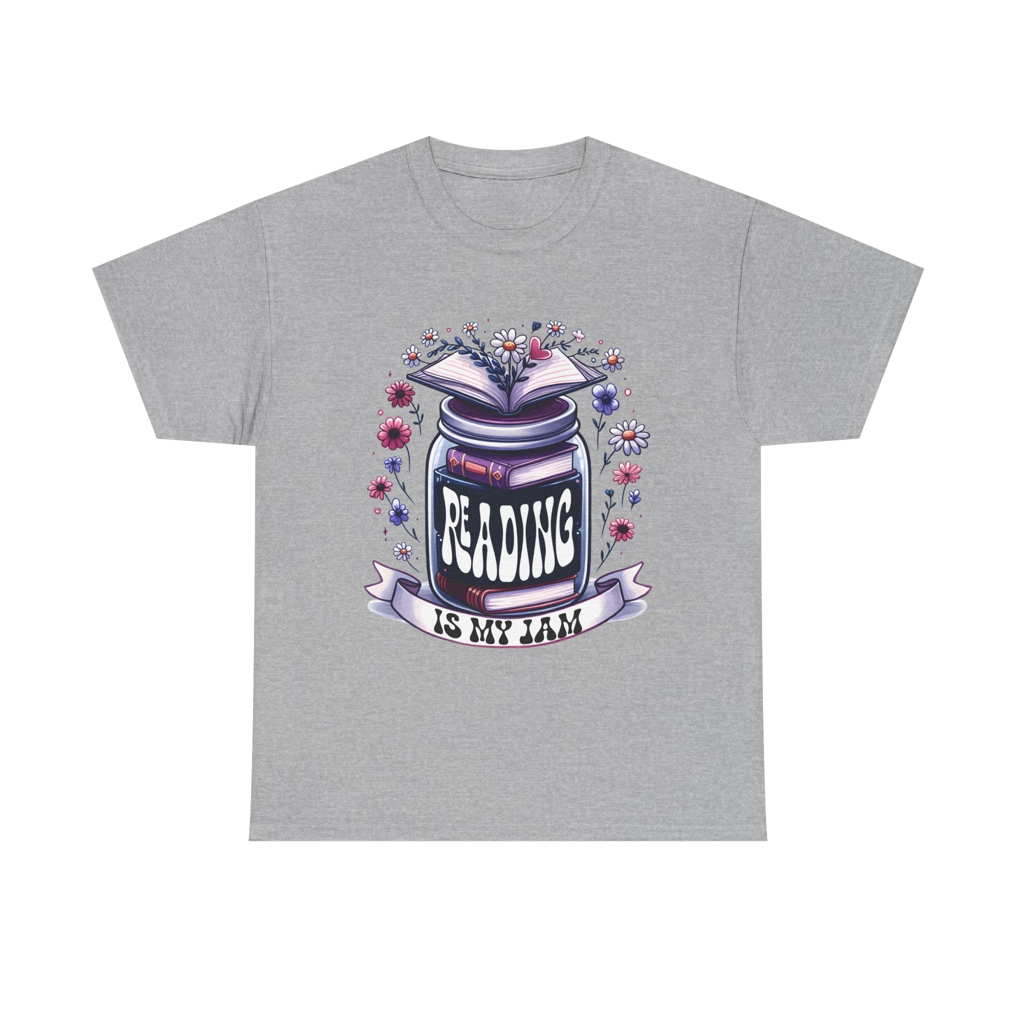 Reading Is My Jam T-Shirt — Book Lover Floral Graphic Tee