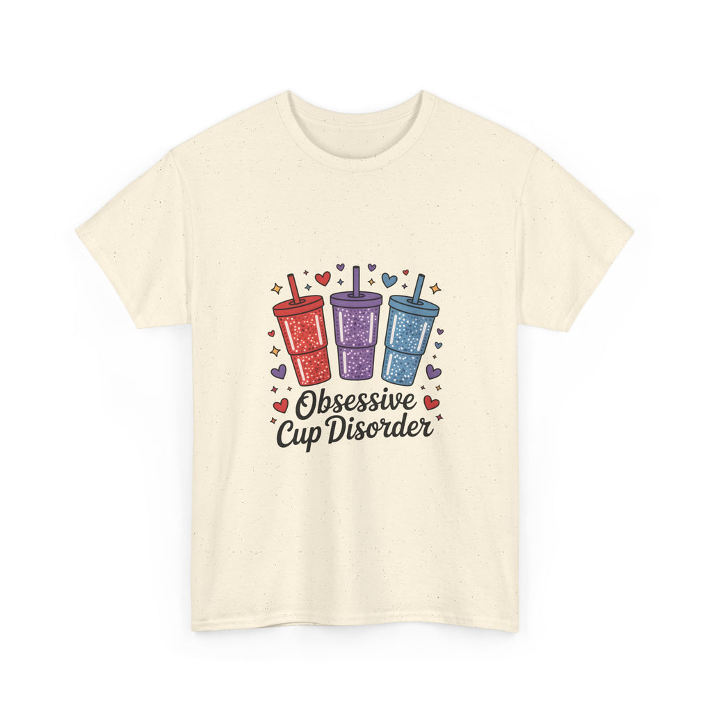 Obsessive Cup Disorder T‑Shirt — Funny Travel Mug Lover Tee