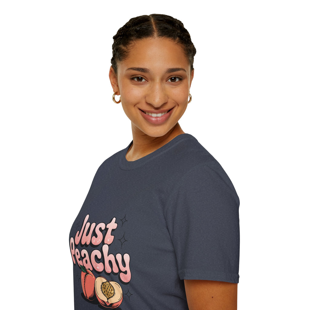Just Peachy Graphic T-Shirt — Cute Peach Illustration Tee