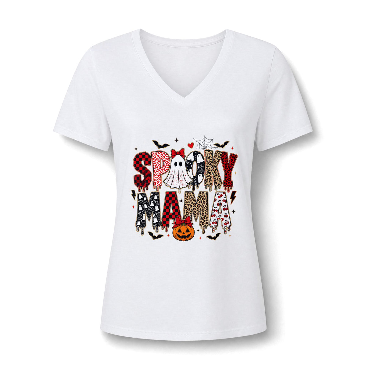 Spooky Mama V-Neck Tee