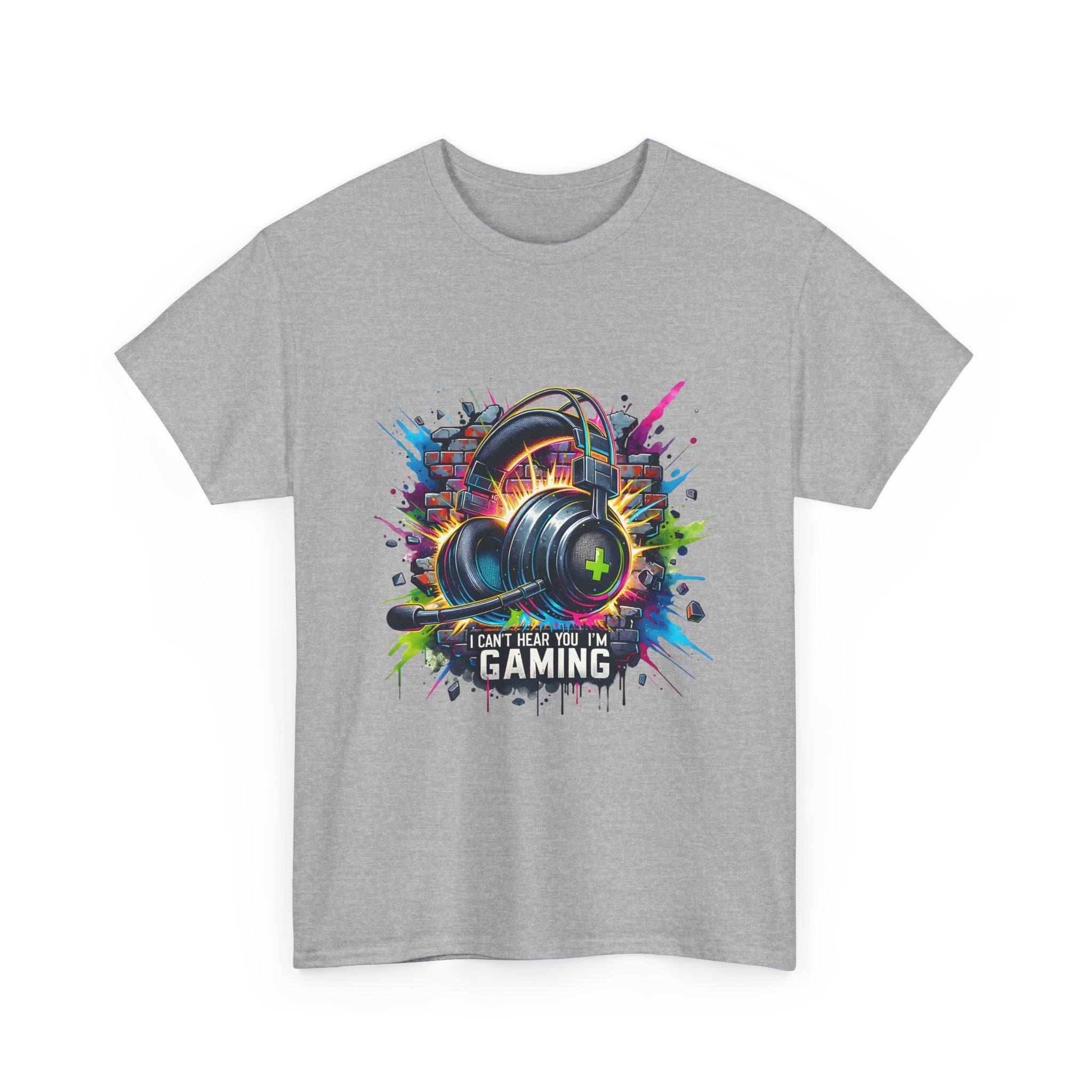 Gaming Headset Graphic Tee – "I Can't, I Have Gaming" Colorful Gamer T-Shirt