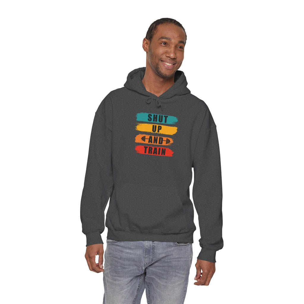 Shut Up and Train Hoodie — Motivational Workout Hoodie