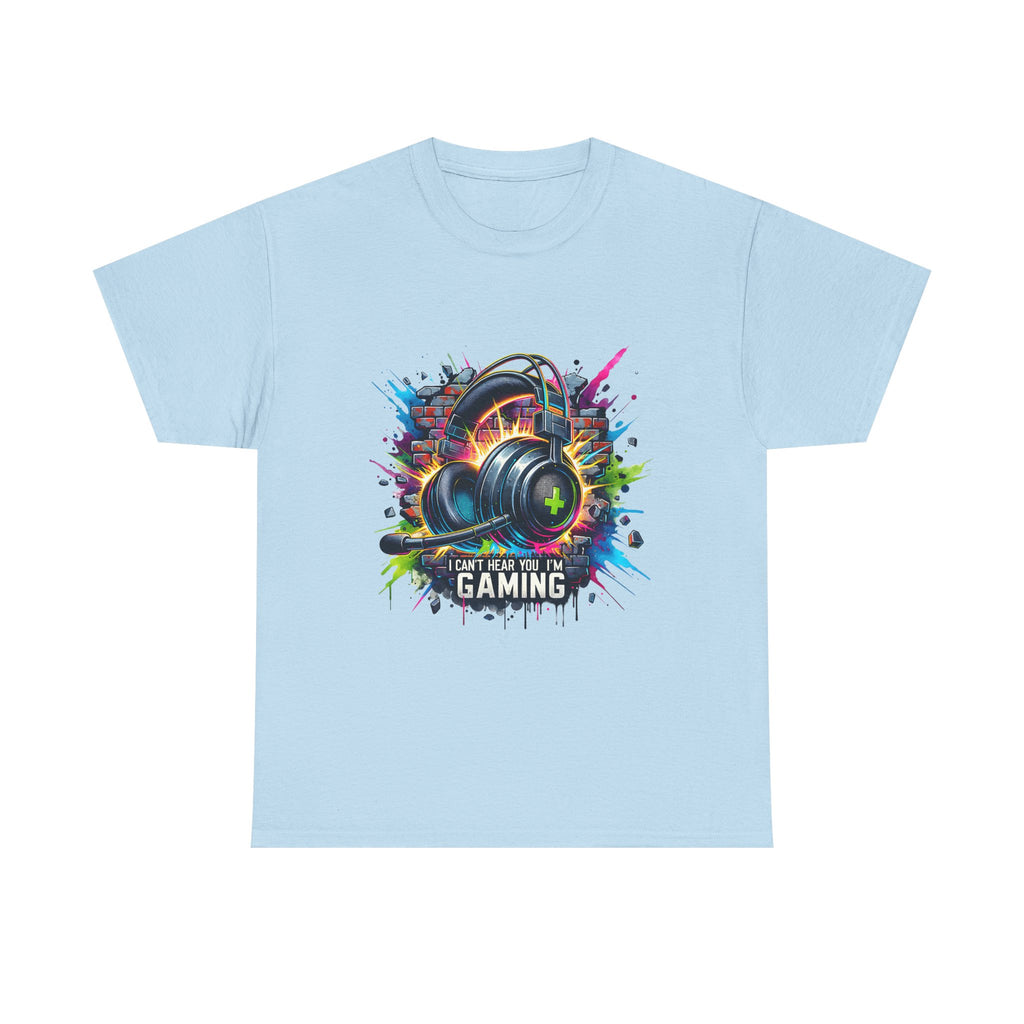 Gaming Headset Graphic Tee – "I Can't, I Have Gaming" Colorful Gamer T-Shirt