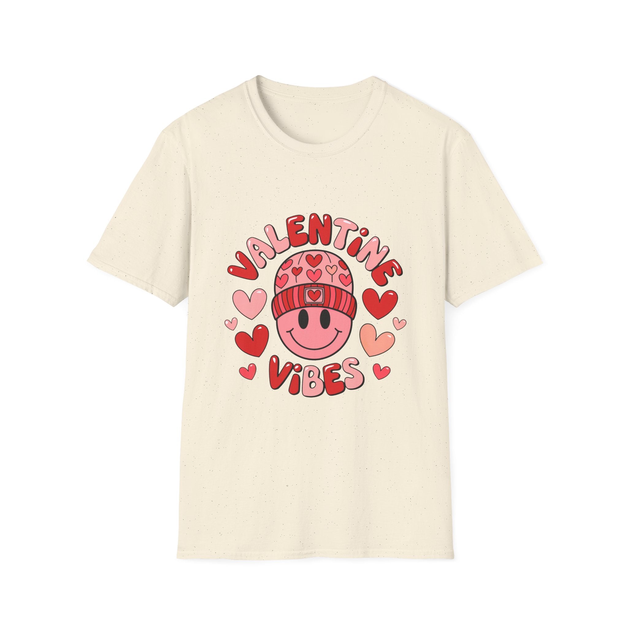 Valentine Vibes T-Shirt — Cute Heart Beanie Graphic Tee for Valentine’s Day