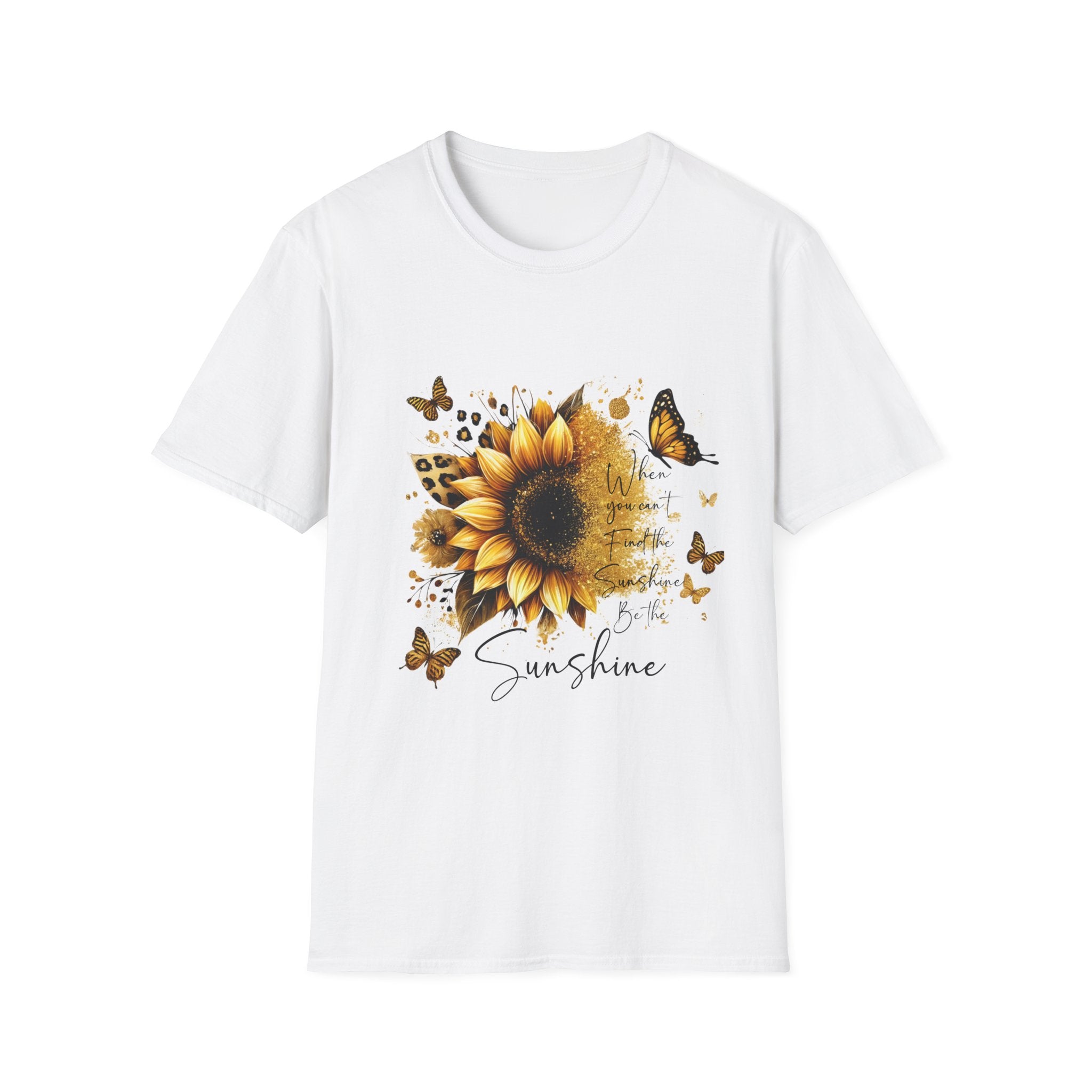 Sunflower & Butterflies T-Shirt — 'Sunshine' Floral Graphic Tee