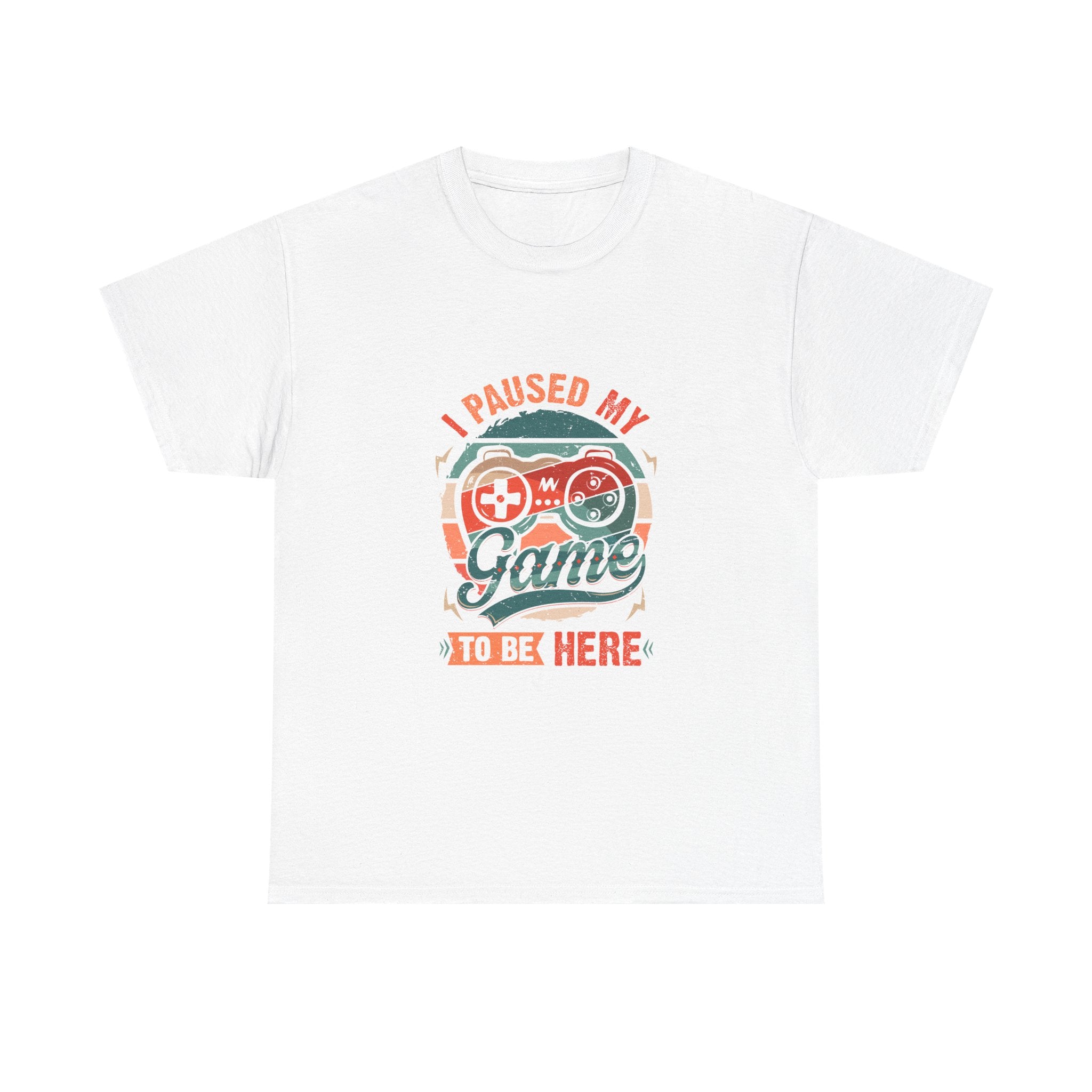 Gaming T-Shirt — "I Paused My Game to Be Here" Retro Controller Tee