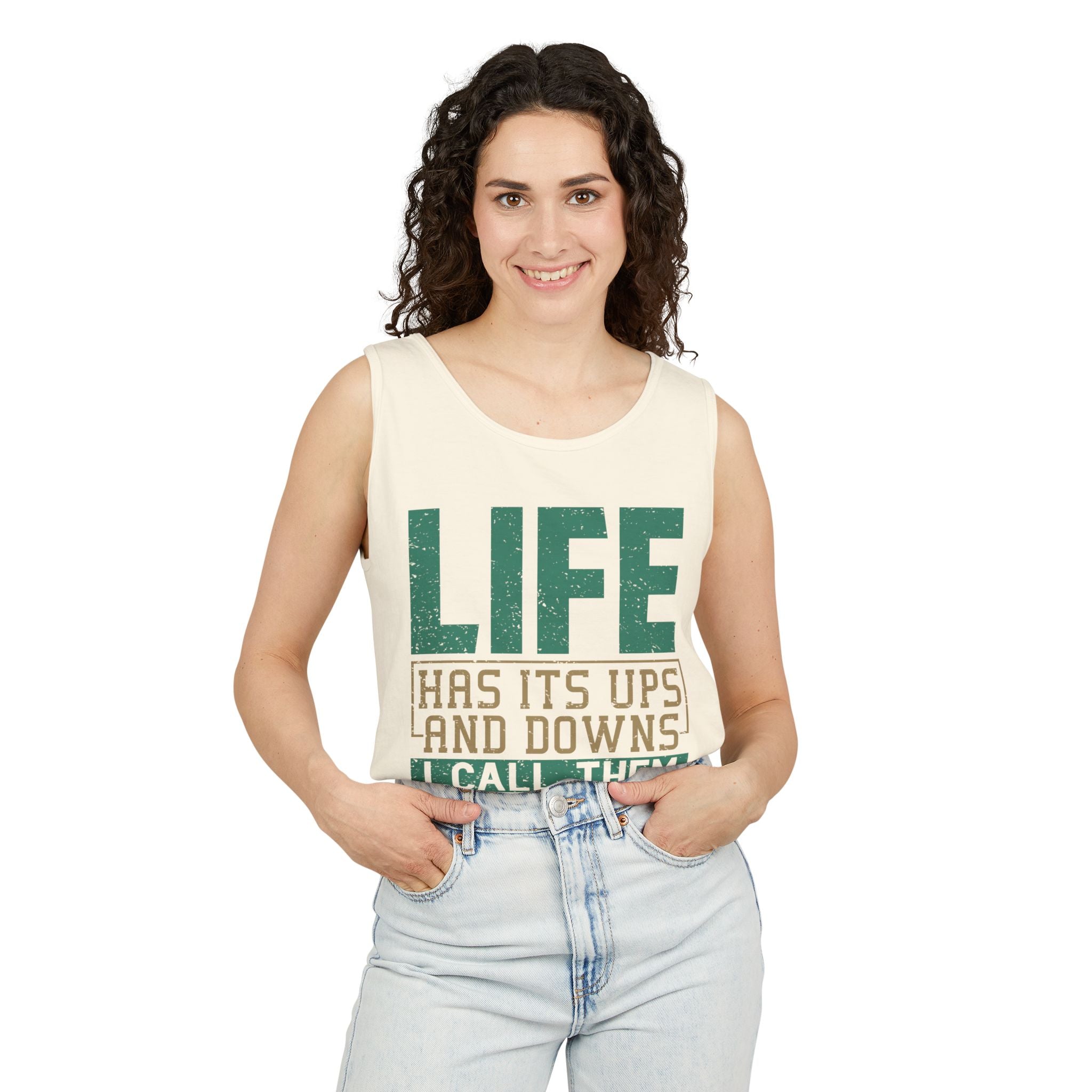 Workout Tank Top — "Life Has Its Ups and Downs I Call Them Squats" Fitness Tank